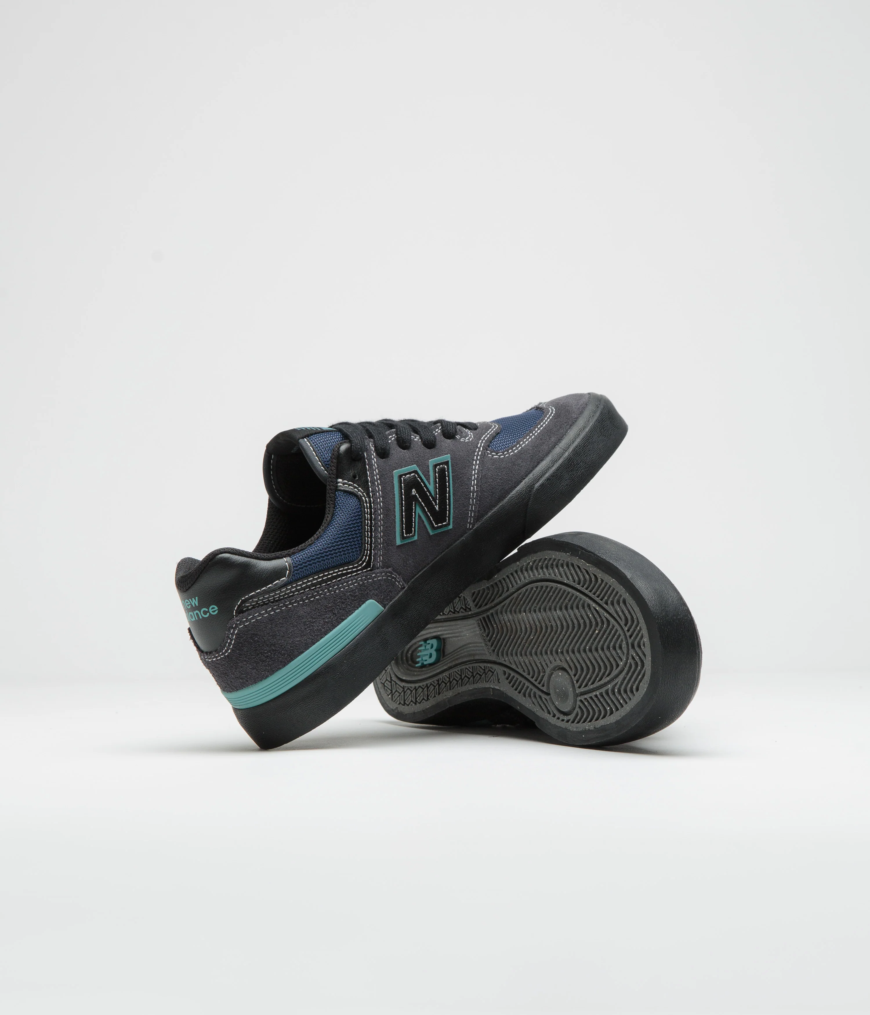New Balance Numeric 574 Shoes - Cement / Teal - Image 5