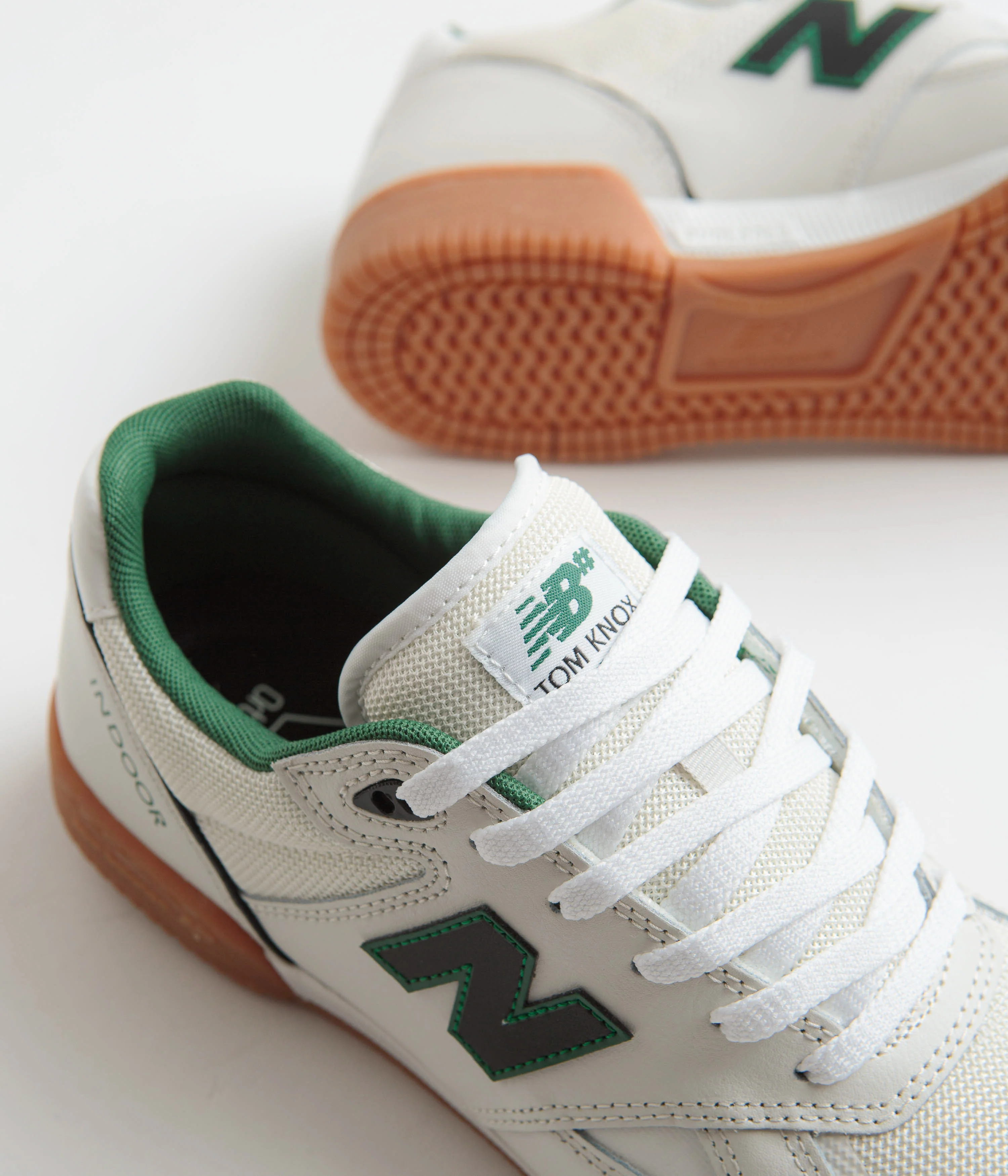 New Balance Numeric 600 Tom Knox Shoes - White / Gum - Image 3