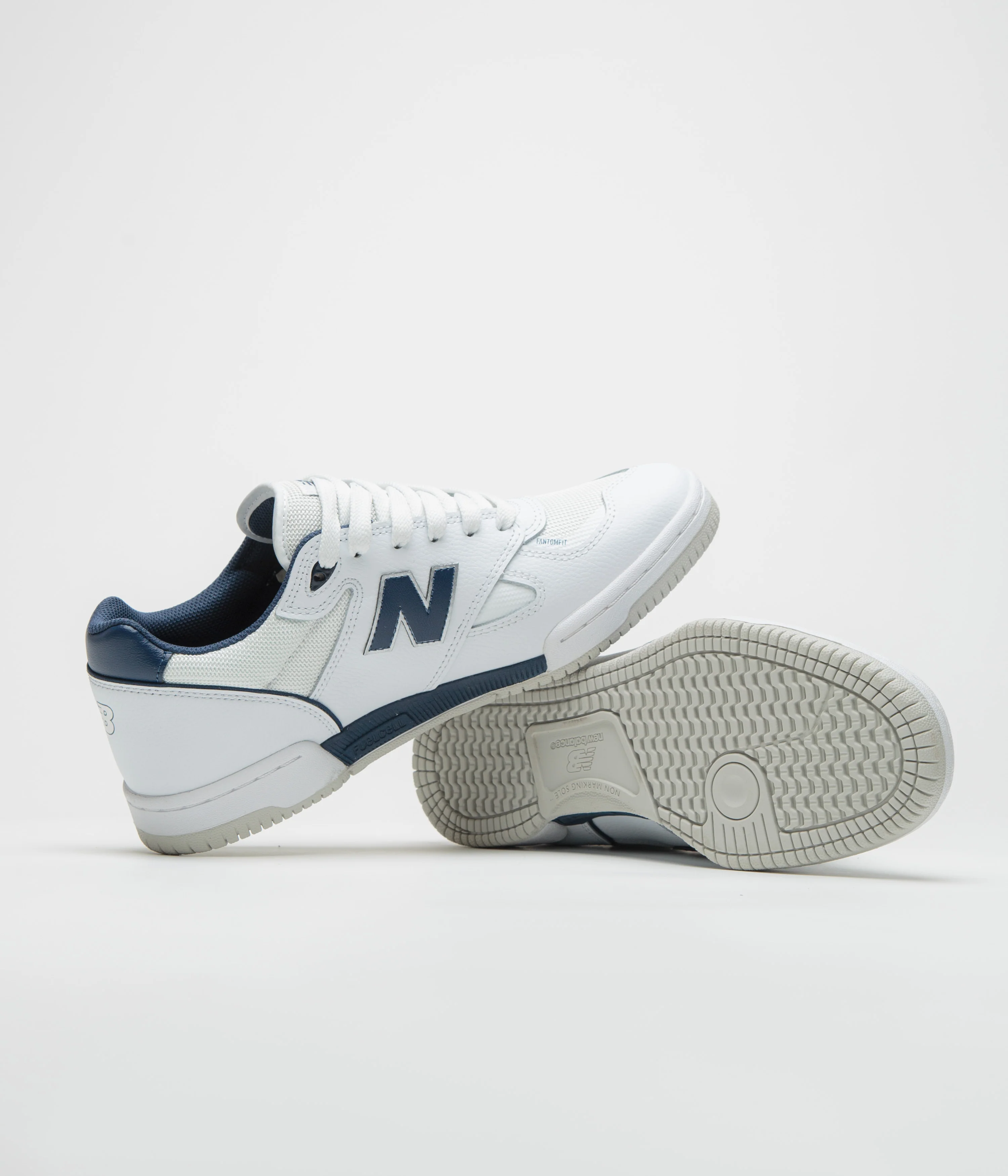 New Balance Numeric 600 Tom Knox Shoes - White / Navy - Image 5