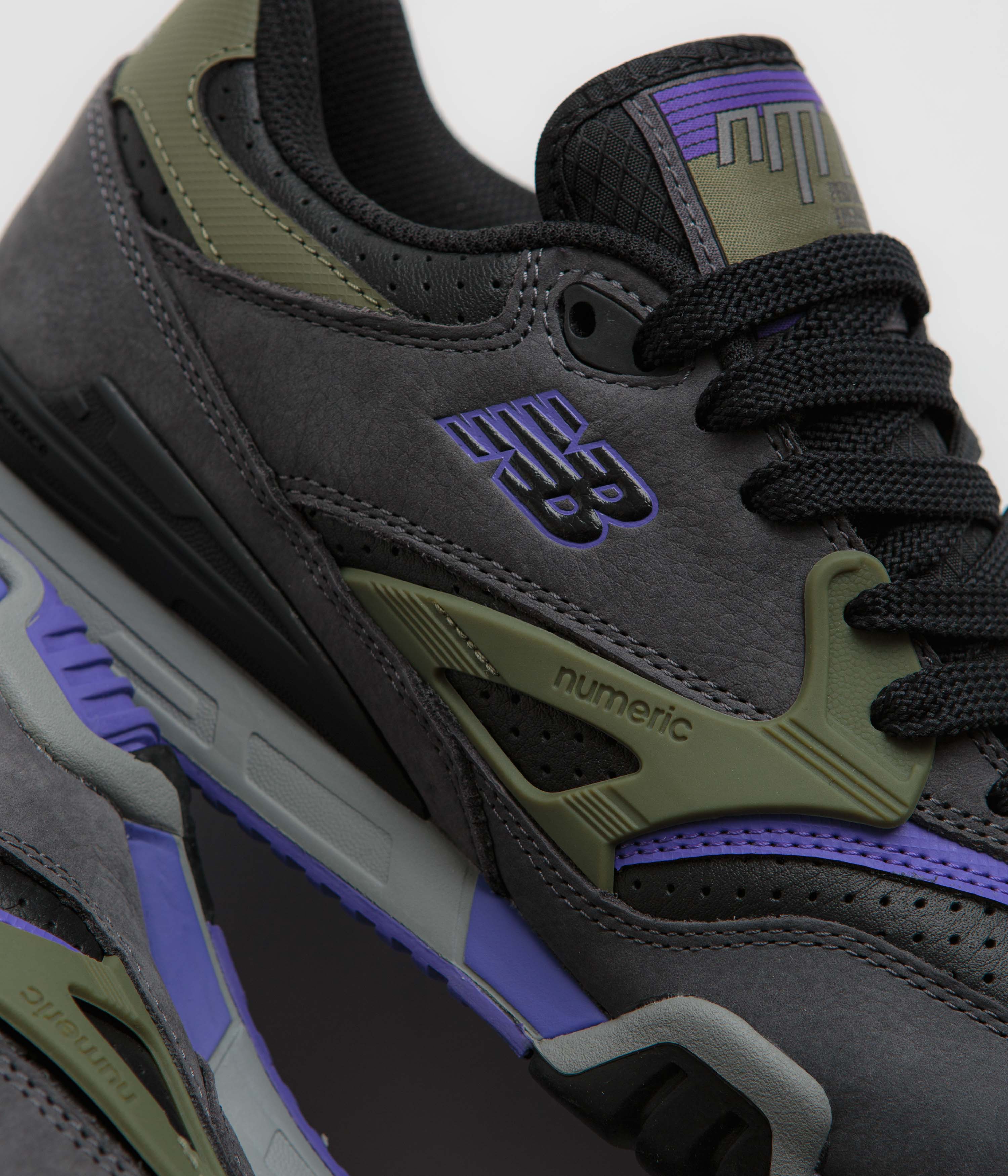 New Balance Numeric 770 Shoes - Charcoal / Purple - Image 3