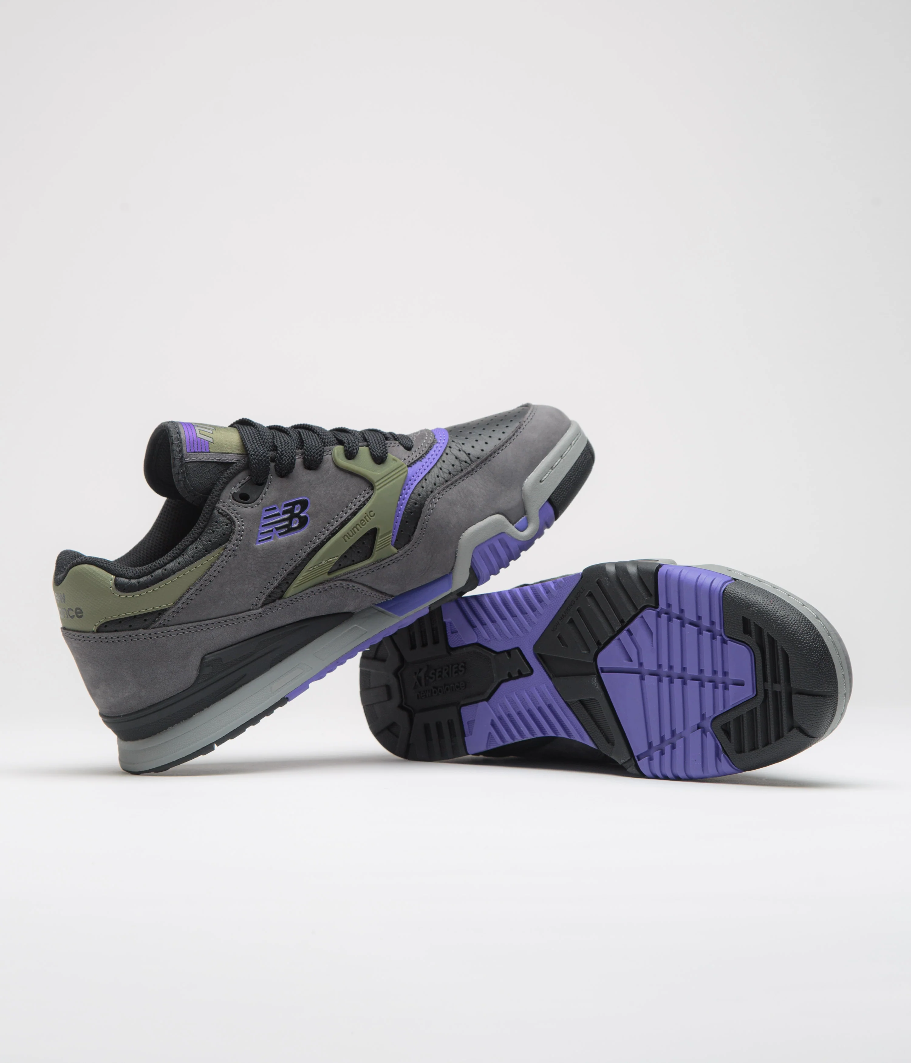 New Balance Numeric 770 Shoes - Charcoal / Purple - Image 5