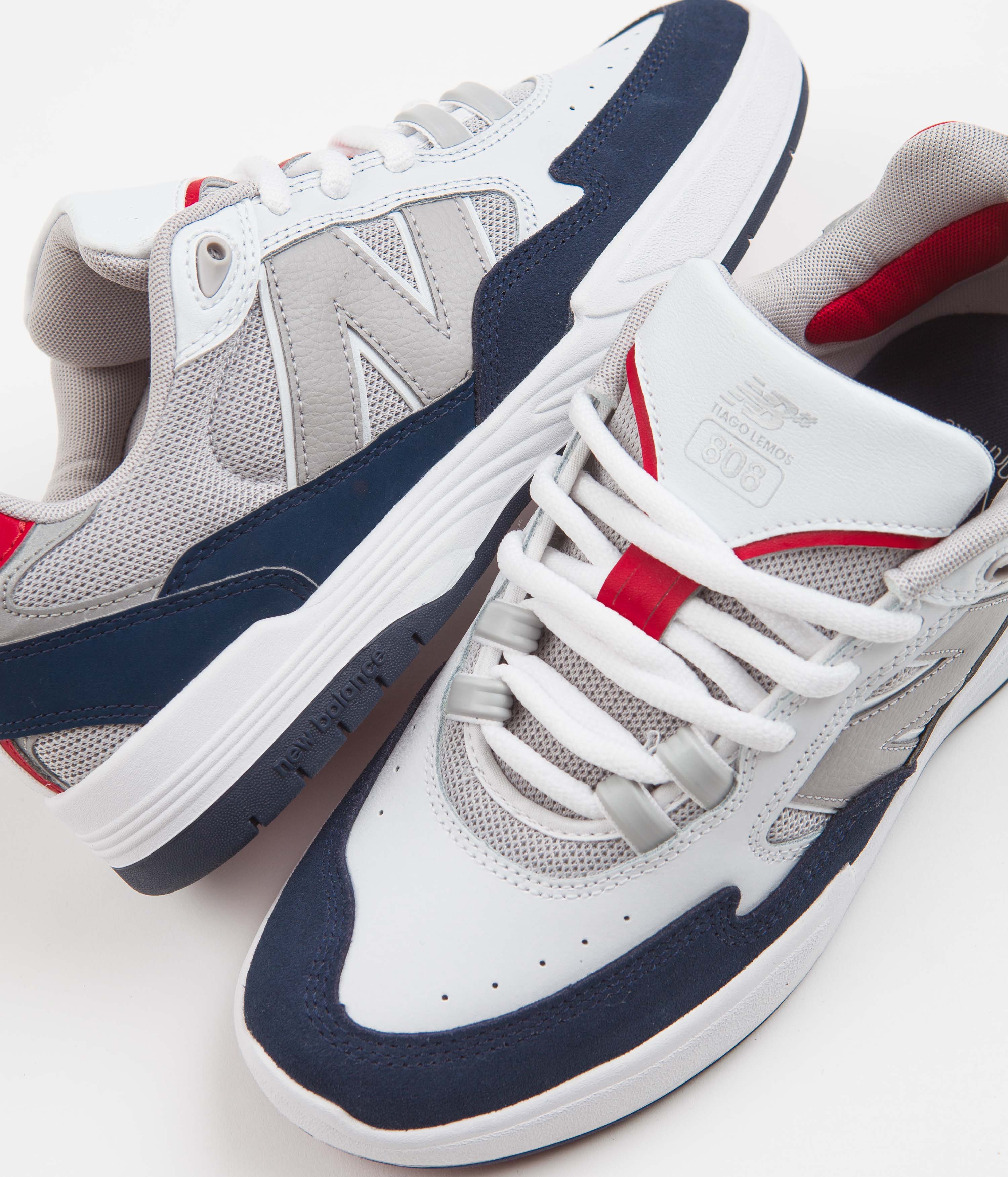 New Balance Numeric 808 Tiago Lemos Shoes - White / Navy - Image 3