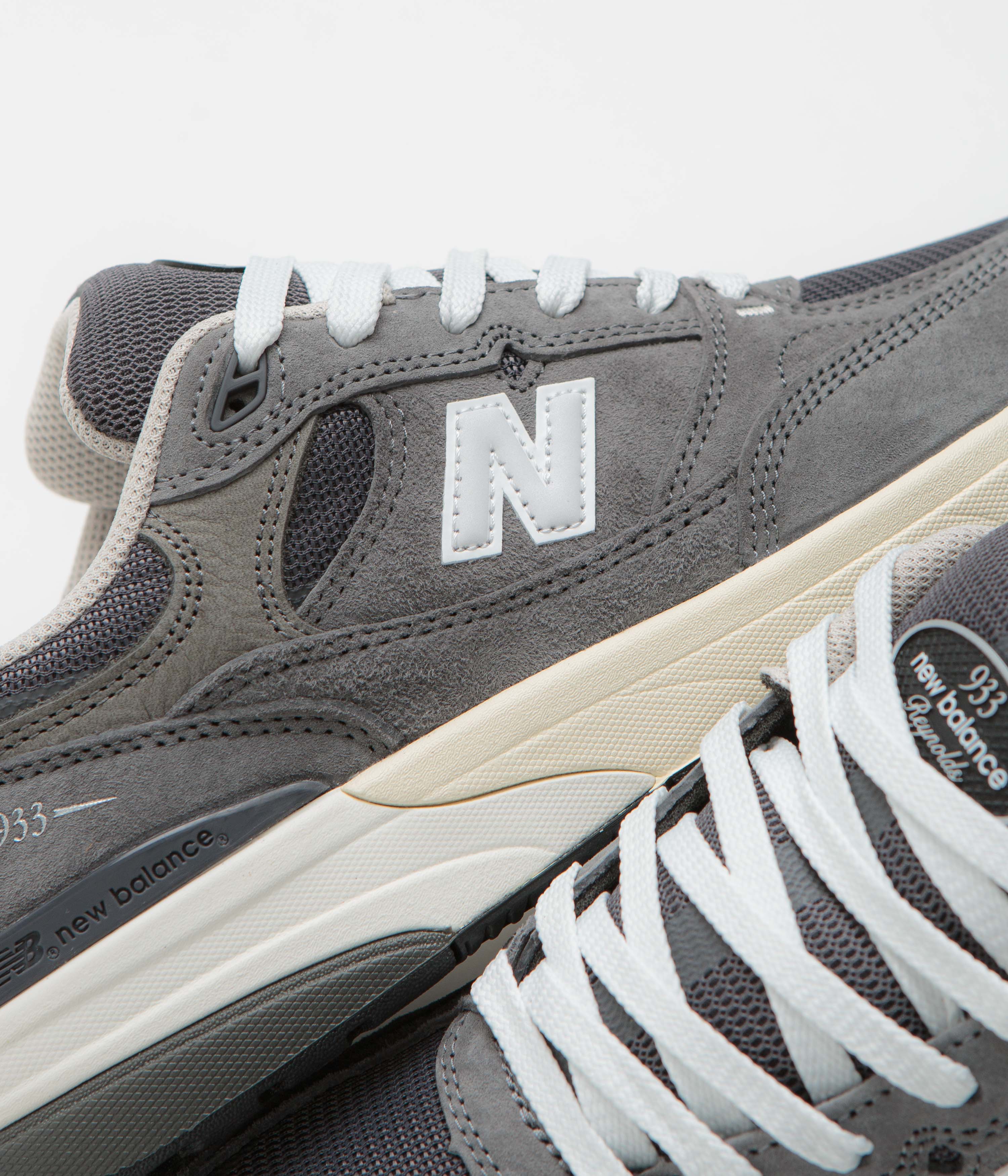 New Balance Numeric 933 Andrew Reynolds Shoes - Grey / White - Image 3