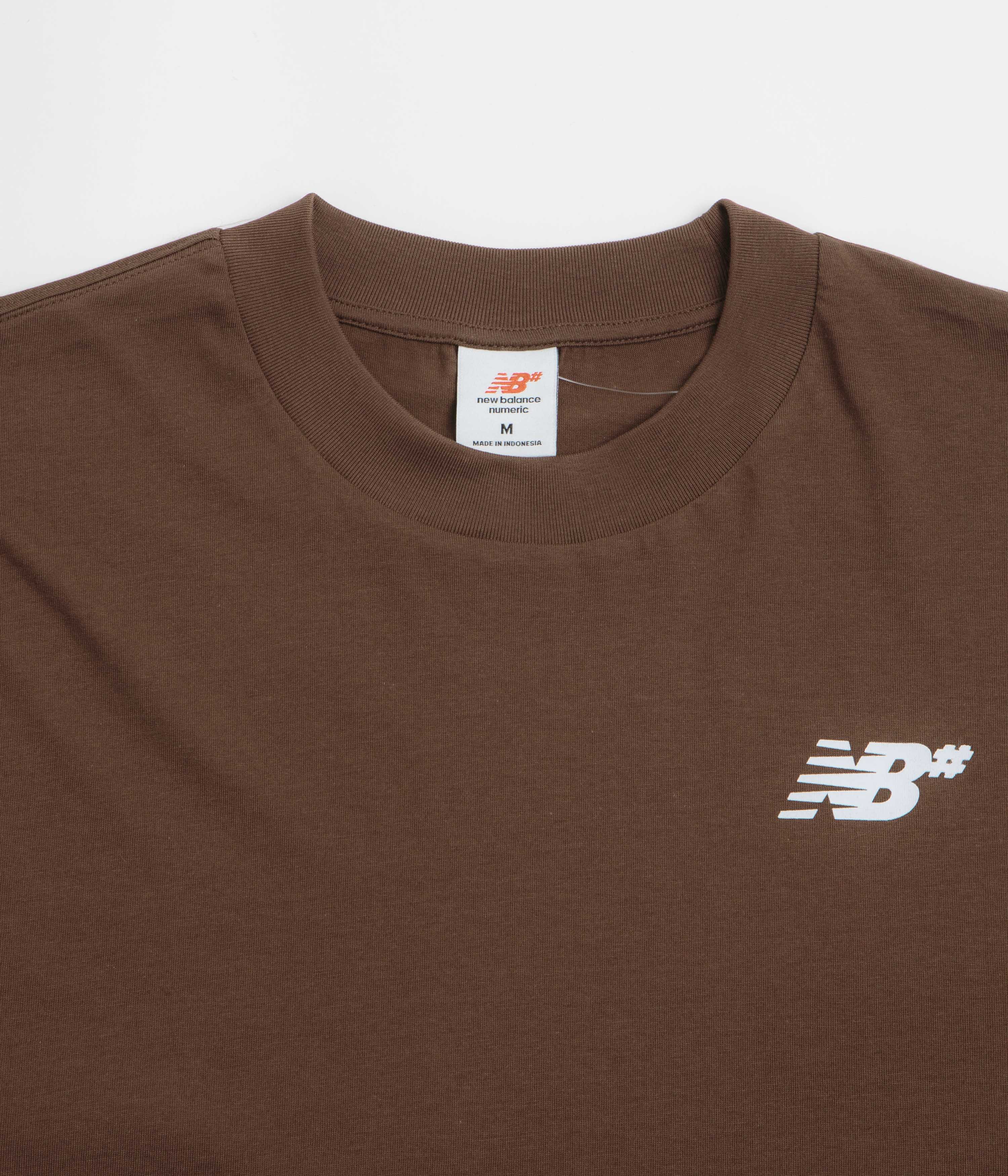 New Balance Numeric Small NB Logo T-Shirt - Pumpernickel - Image 2