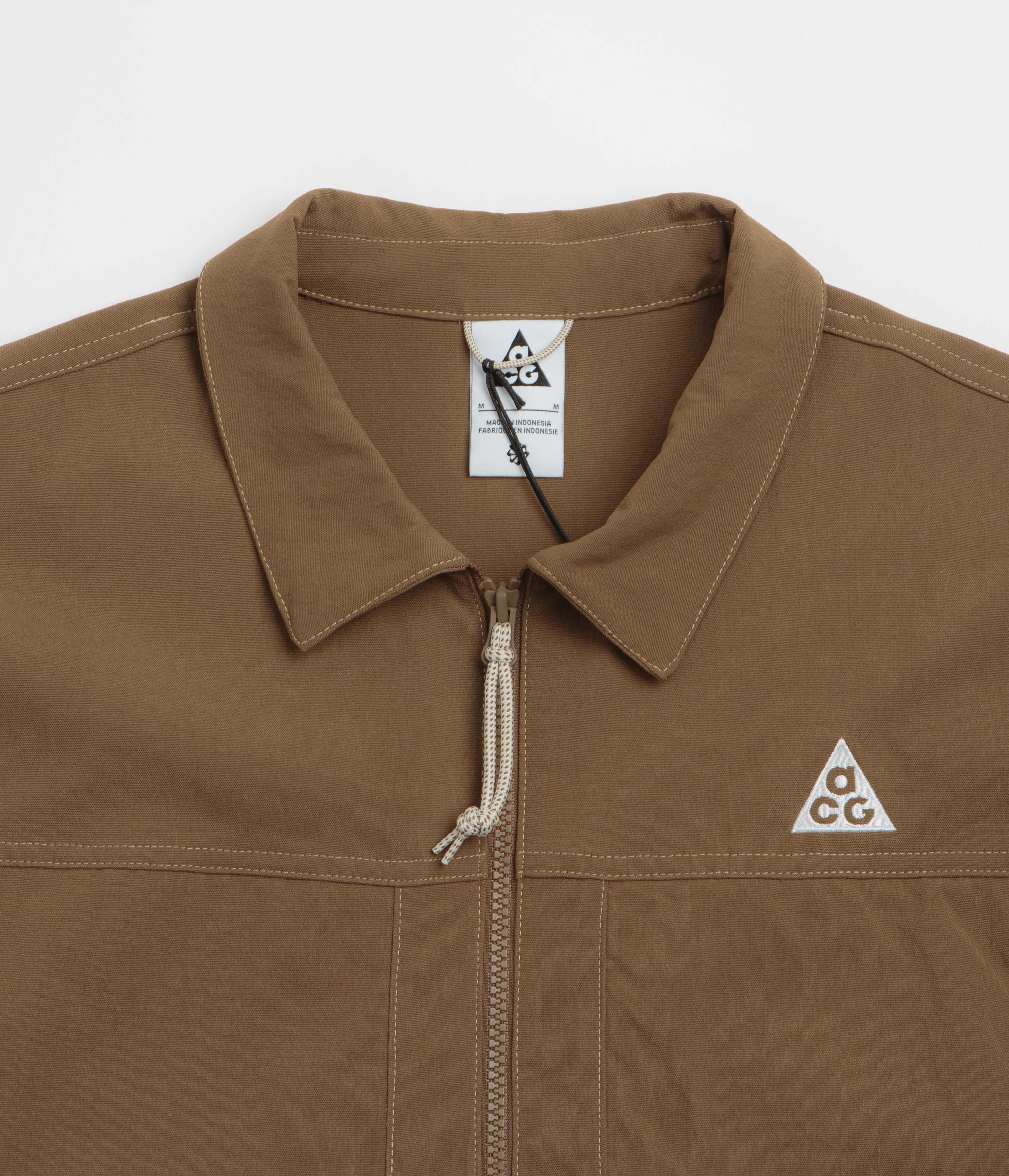 Nike ACG Smith Summit Jacket - Mosswood Brown / Light Khaki / Summit White - Image 4