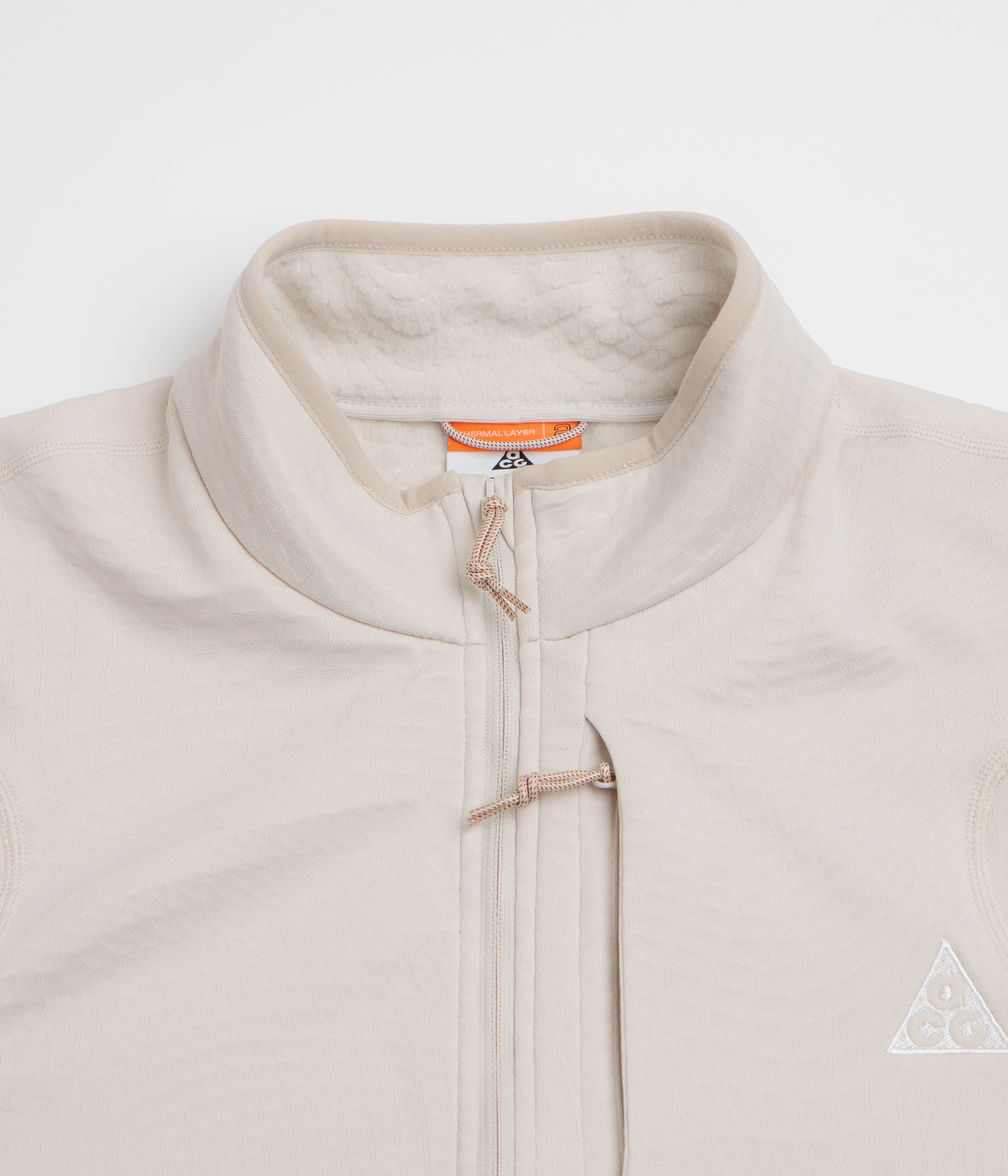 Nike ACG Wolf Grid 1/2 Zip Sweatshirt - Light Orewood Brown / Cream II / Summit White - Image 2