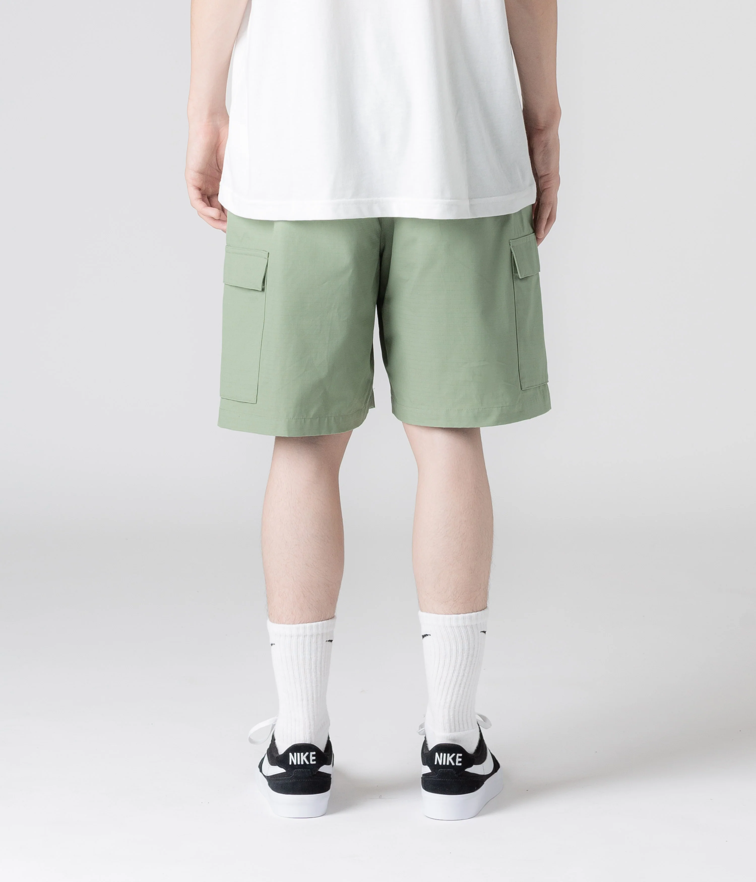 Nike Club Cargo Shorts - Oil Green / White - Image 9