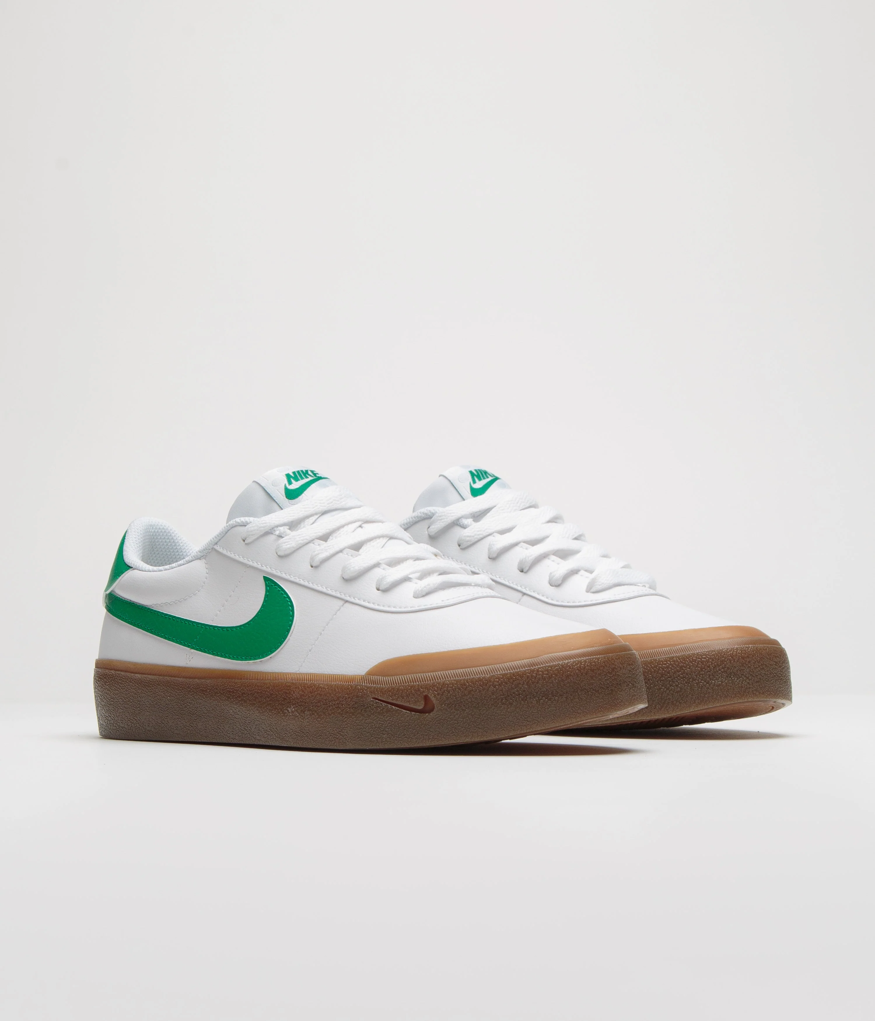 Nike Court Shot Shoes - White / Malachite - Gum Med Brown - Image 2