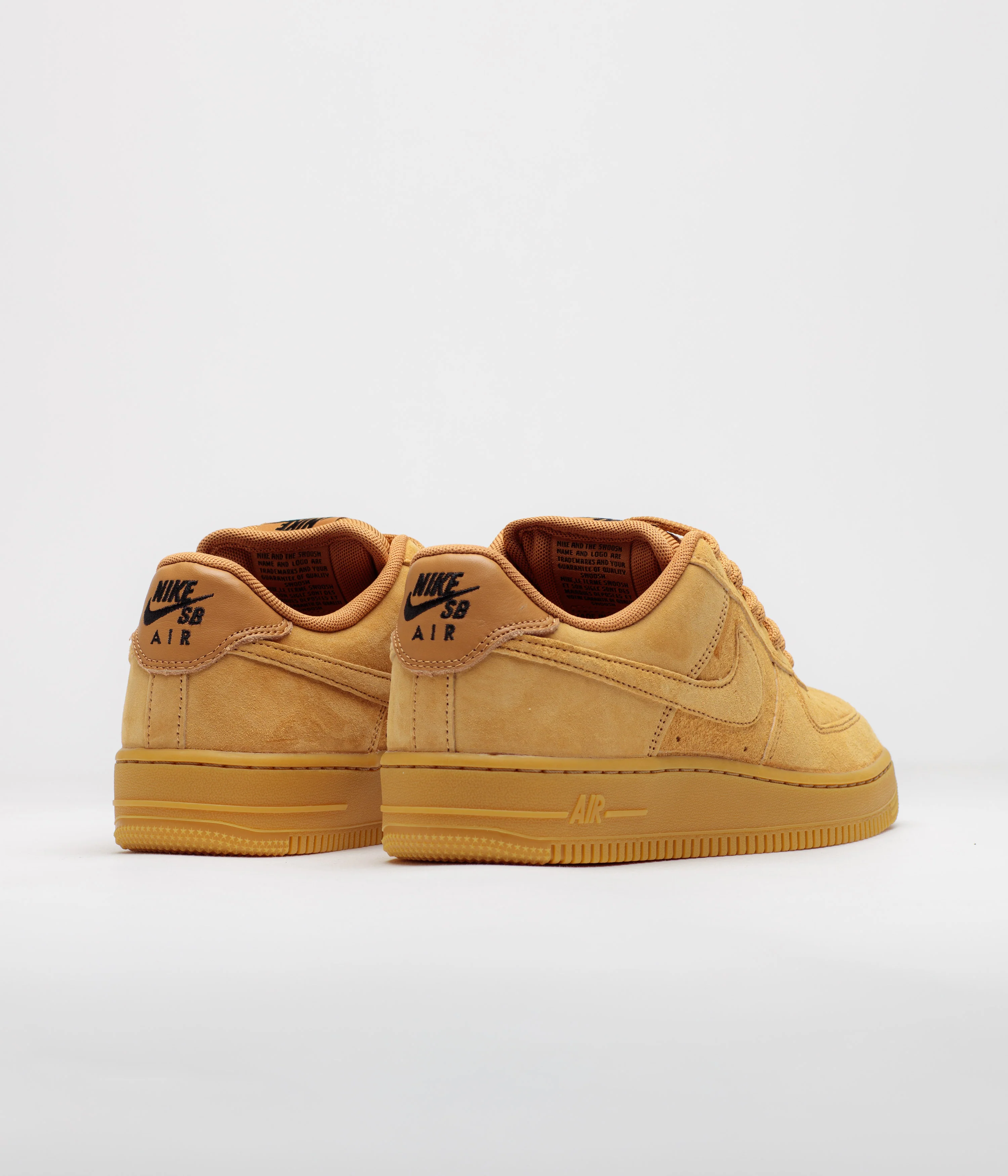 Nike SB Air Force 1 Shoes - Flax / Flax - Black - Gum Light Brown - Image 4