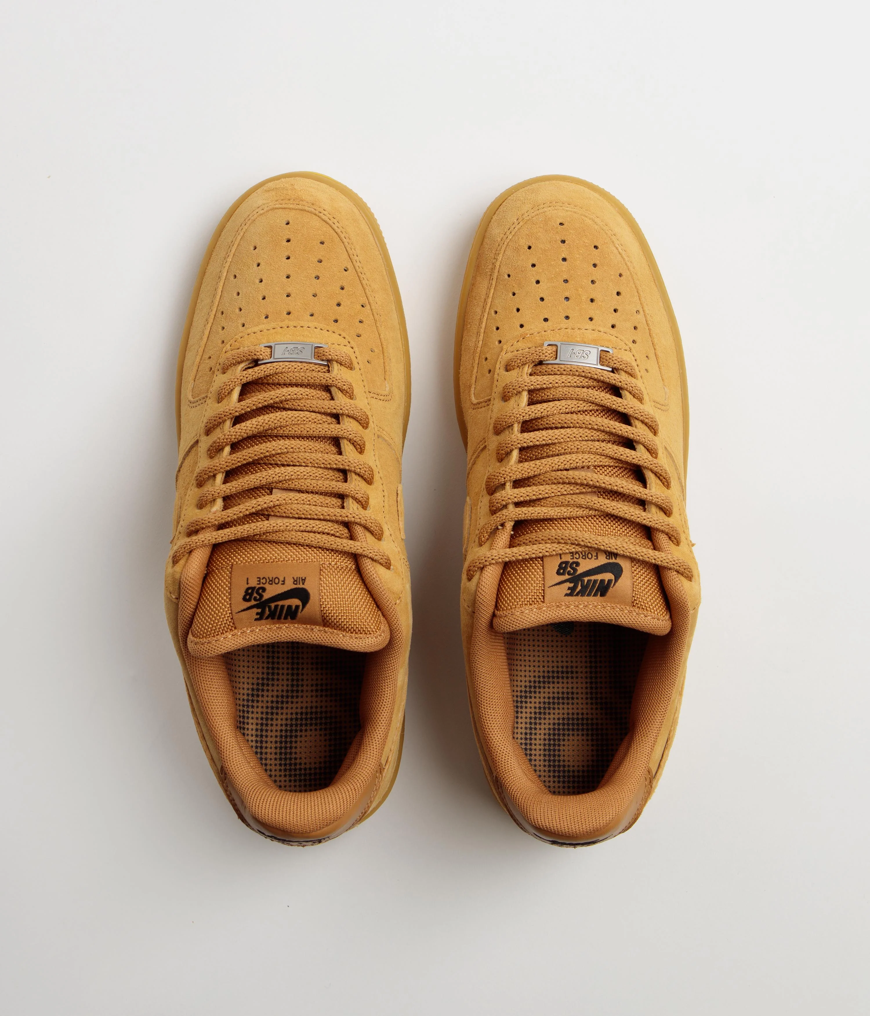 Nike SB Air Force 1 Shoes - Flax / Flax - Black - Gum Light Brown - Image 7