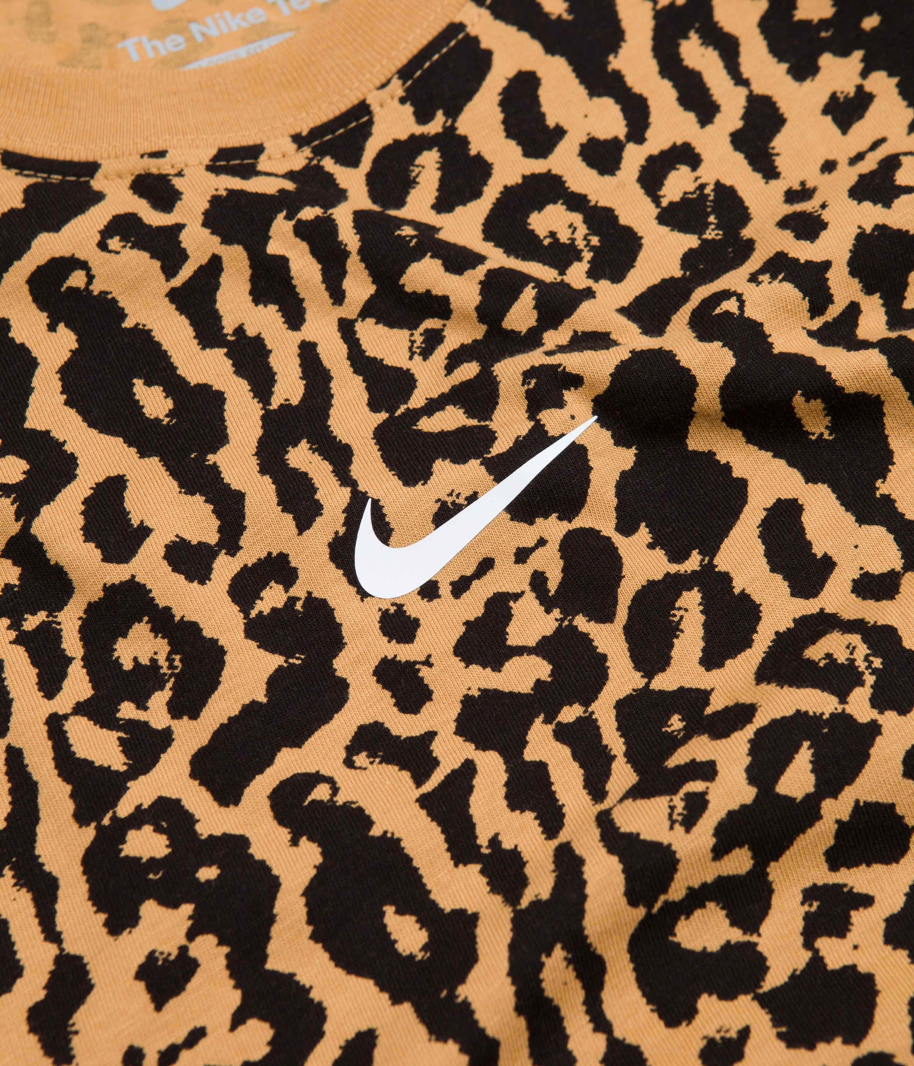 Nike SB Animal Print Long Sleeve T-Shirt - Elemental Gold / Black - Image 3