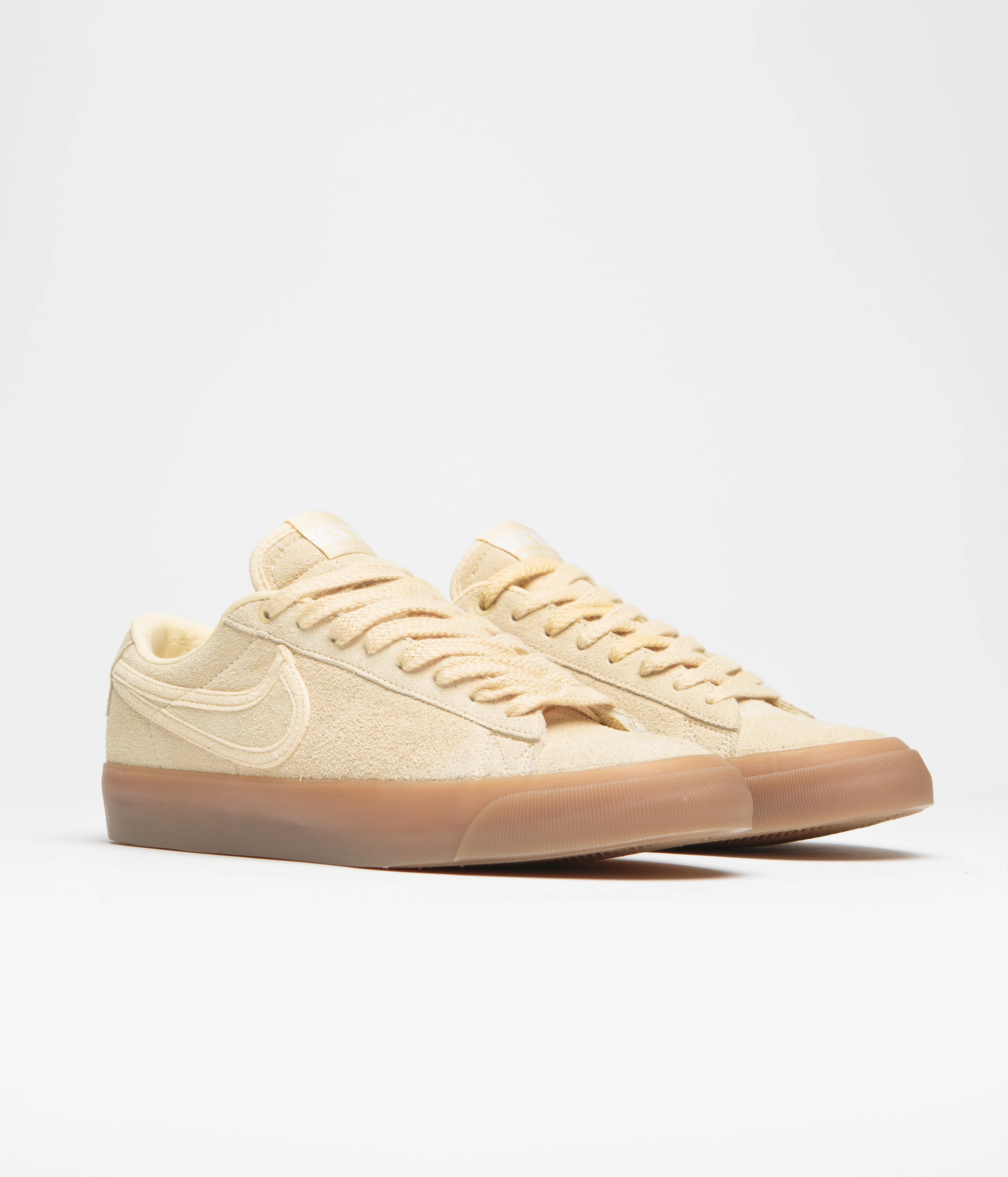 Nike SB Blazer Low Pro GT Premium Shoes - Pale Vanilla / Pale Vanilla - Pale Vanilla - Image 2