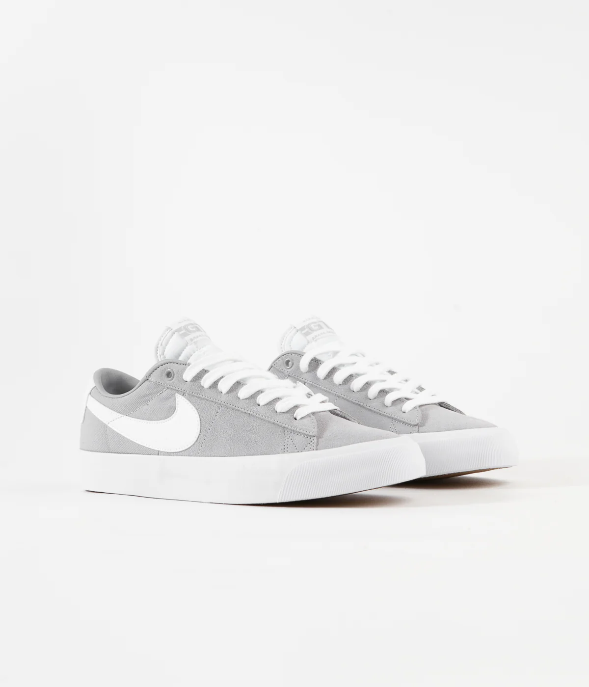 Nike SB Blazer Low Pro GT Shoes - Wolf Grey / White - Wolf Grey - White - Image 3
