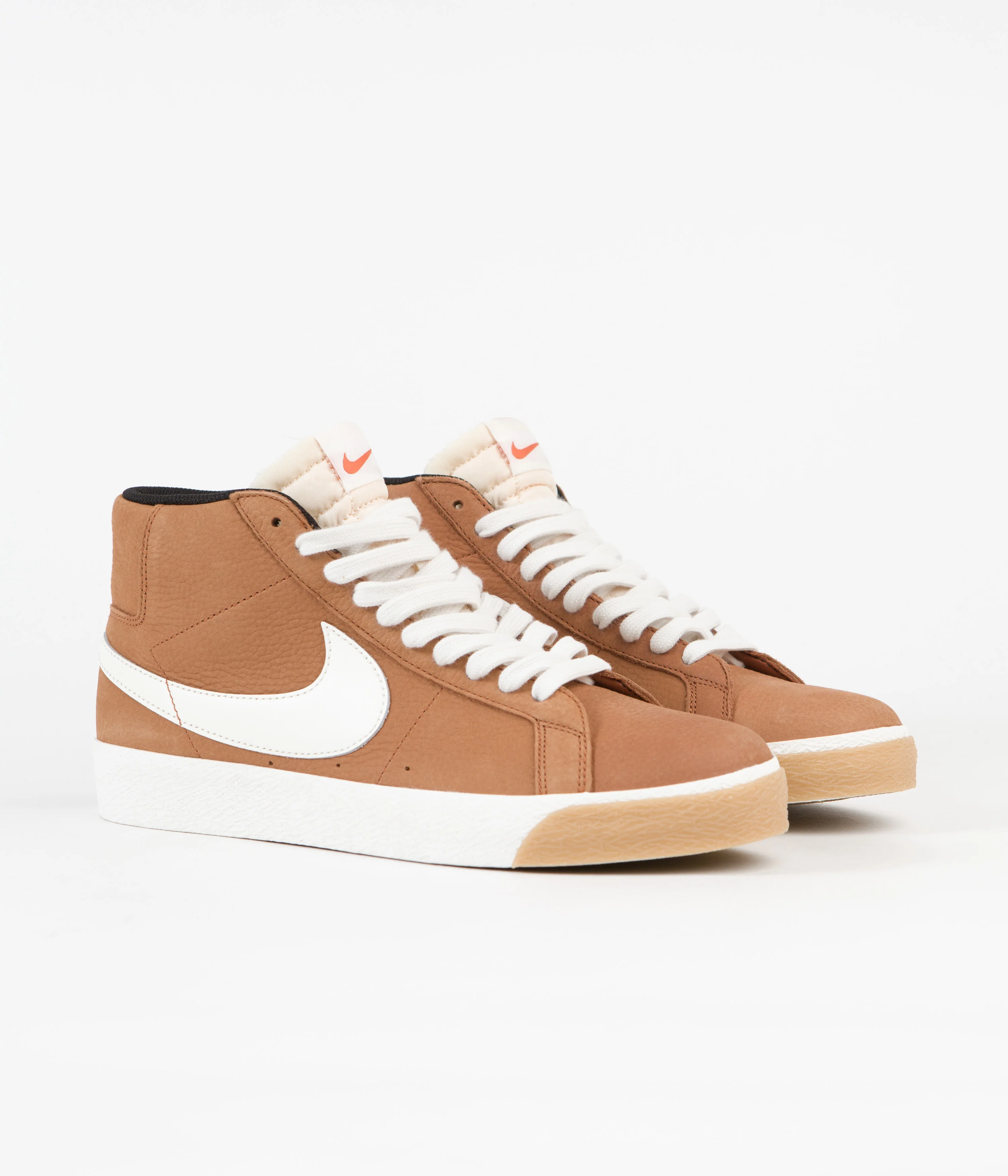 Nike SB Blazer Mid Orange Label Shoes - Dark Russet / Sail - Dark Russet - Black - Image 2
