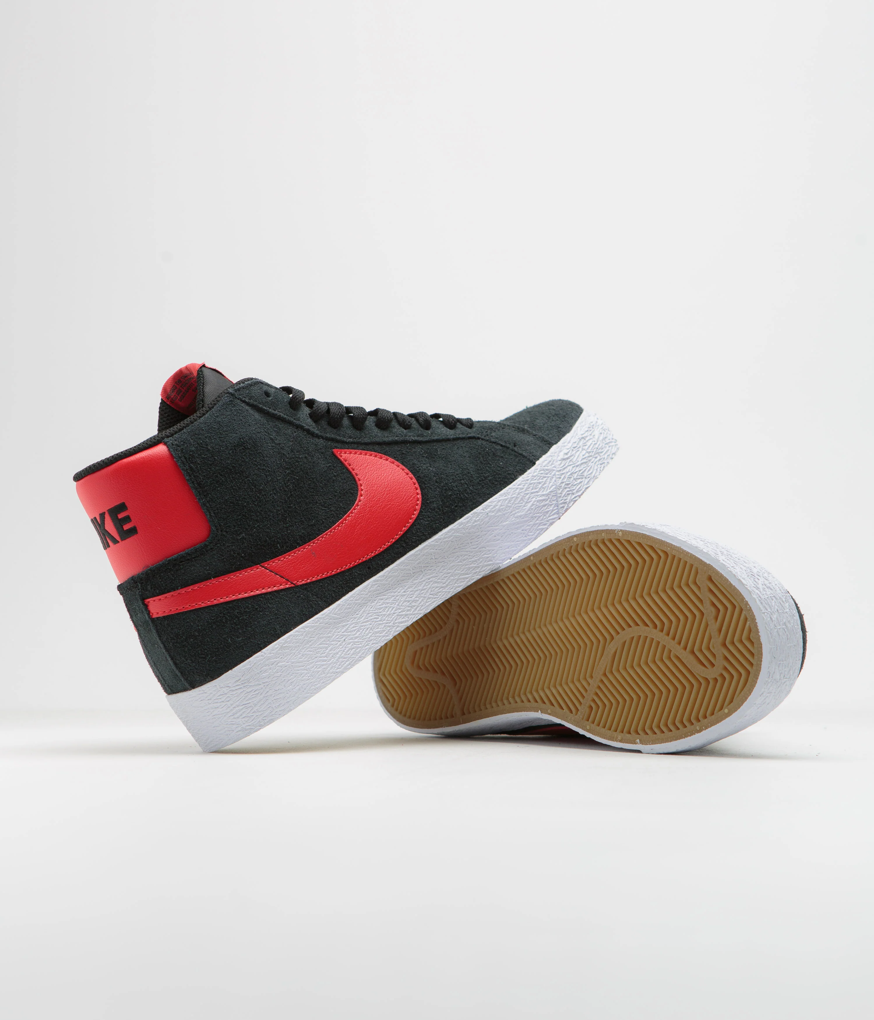 Nike SB Blazer Mid Shoes - Black / University Red - Black - White - Image 5