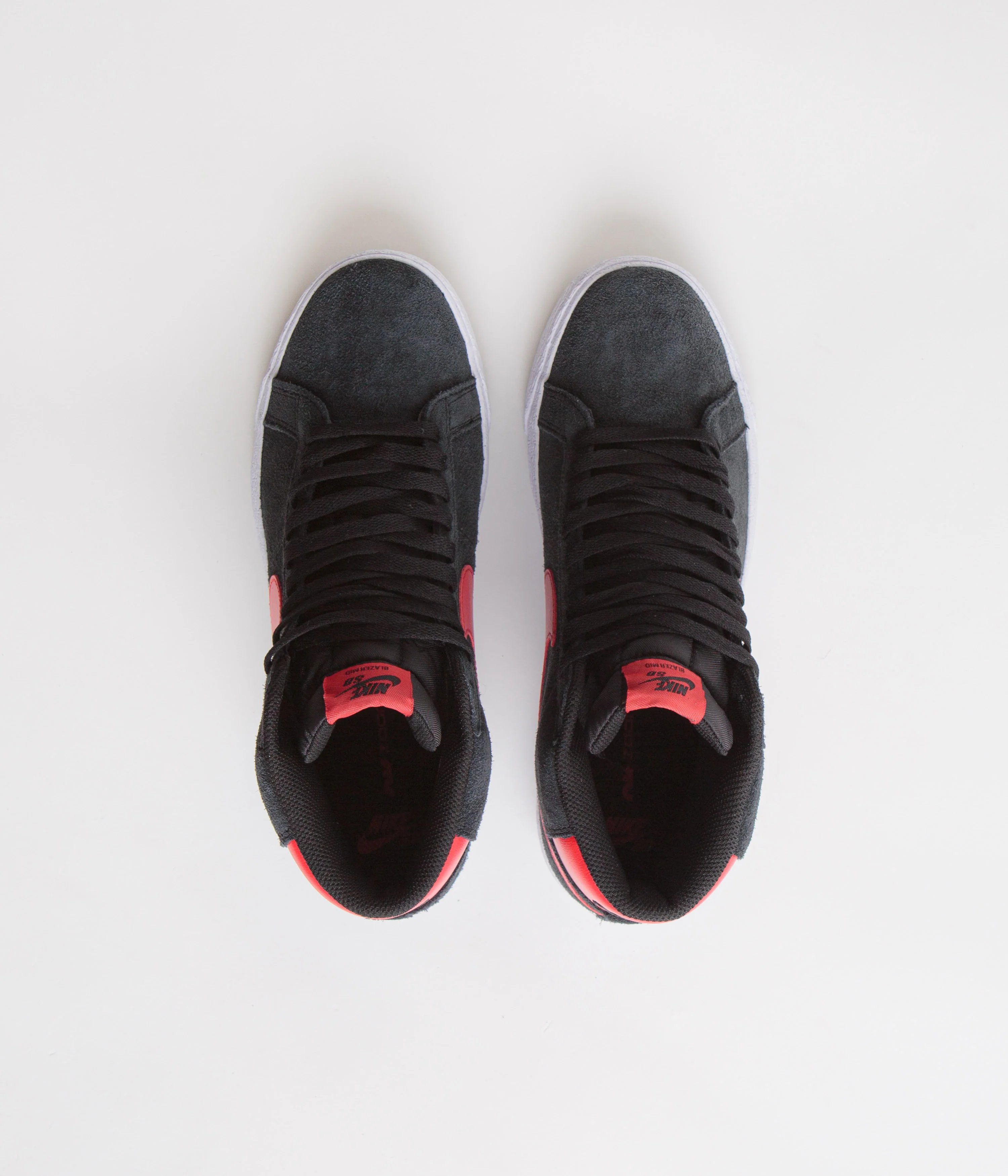 Nike SB Blazer Mid Shoes - Black / University Red - Black - White - Image 6