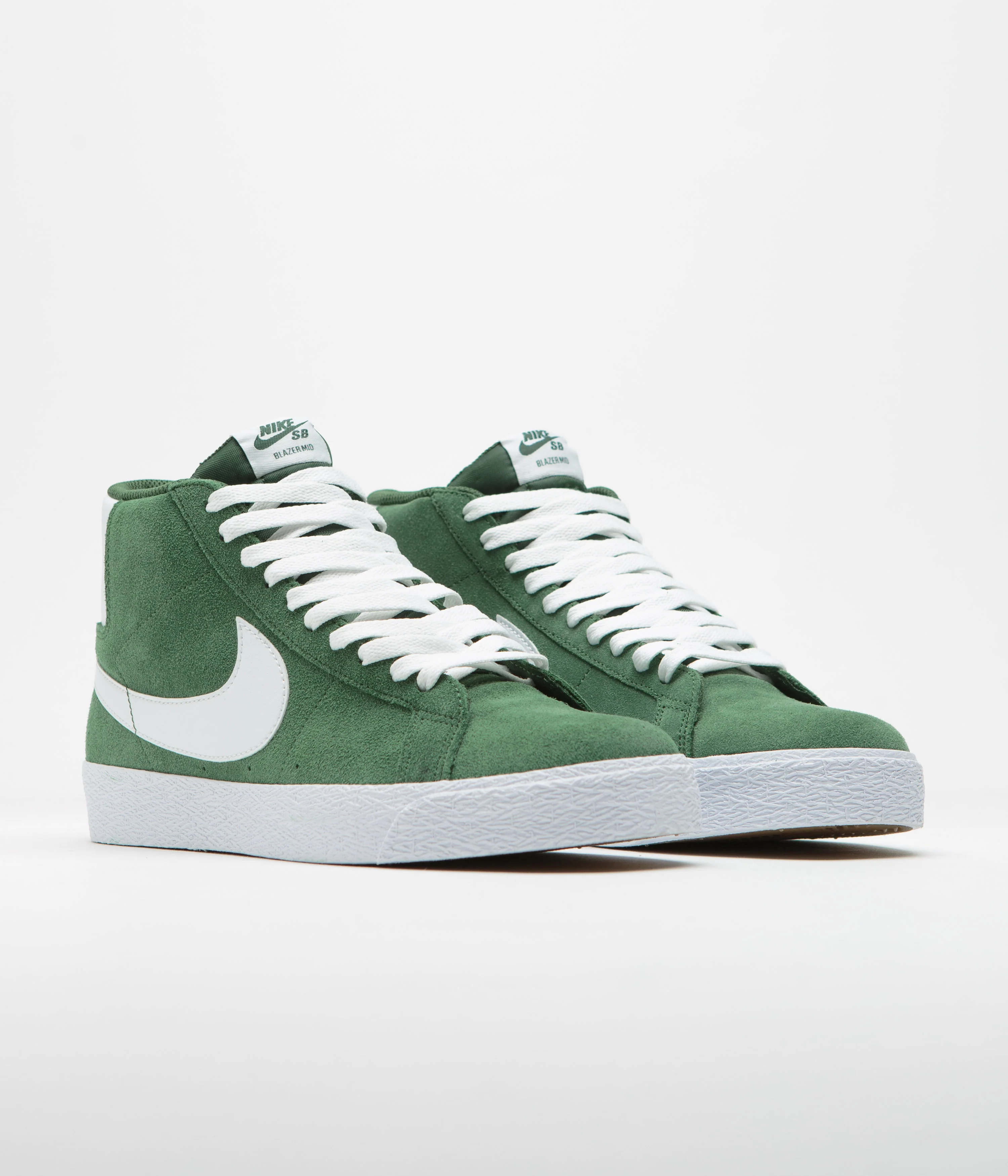Nike SB Blazer Mid Shoes - Fir / White - Fir - White - Image 2