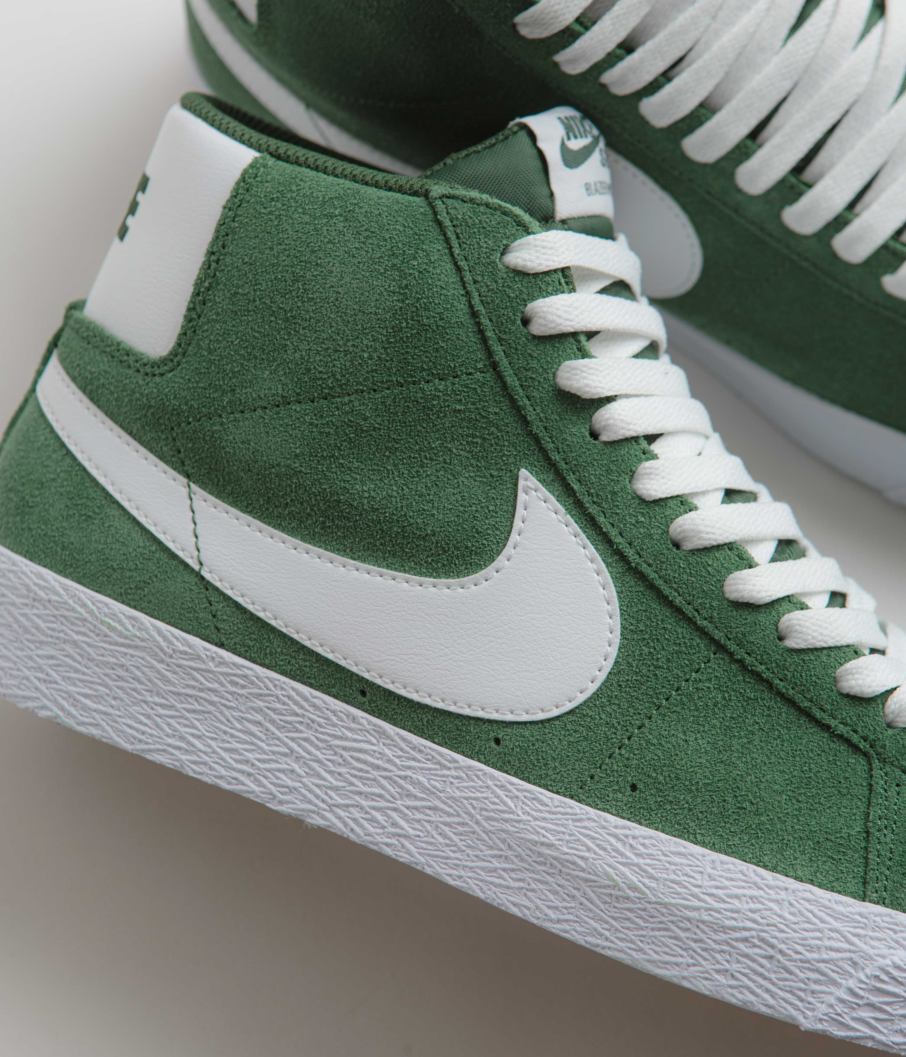 Nike SB Blazer Mid Shoes - Fir / White - Fir - White - Image 3