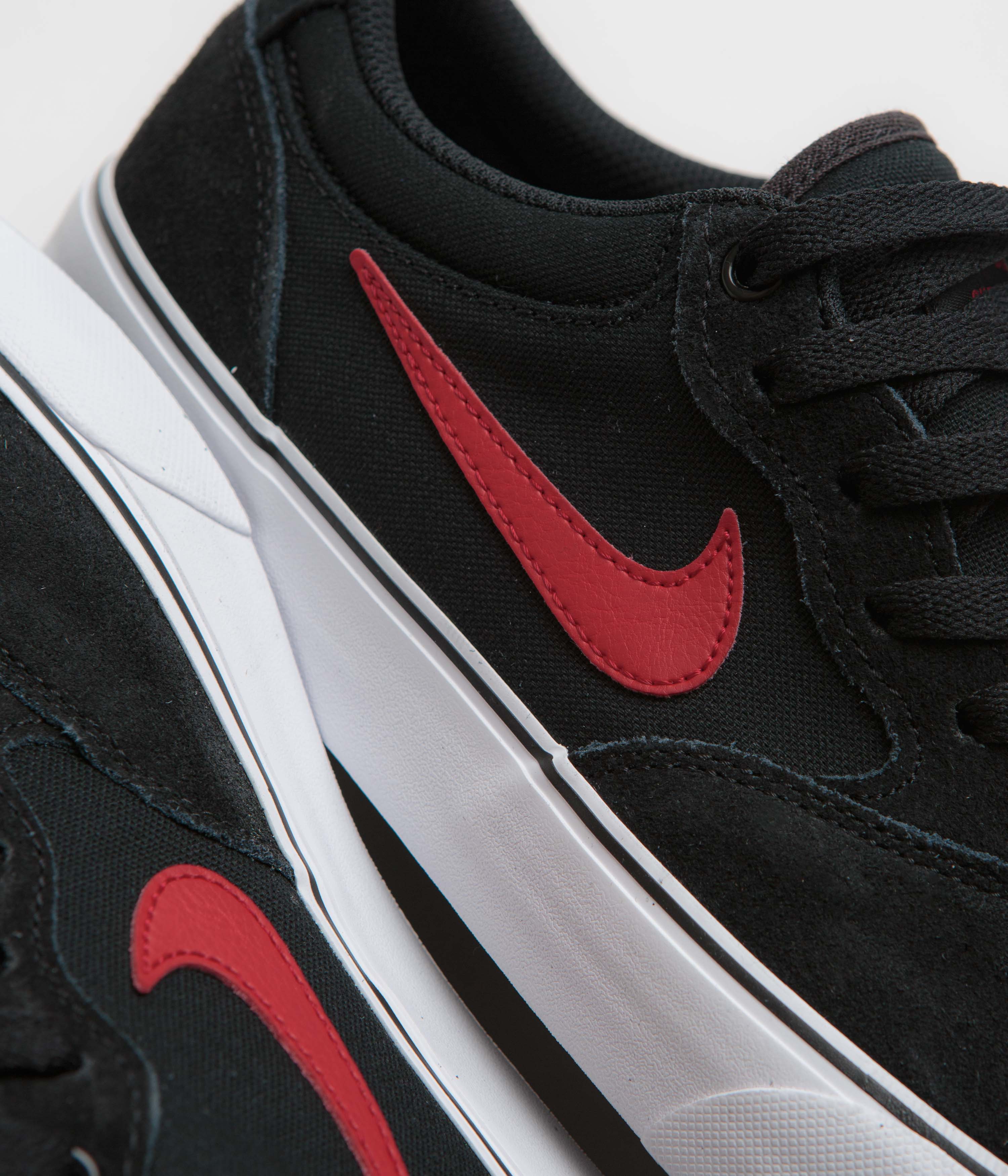 Nike SB Chron 2 Shoes - Black / University Red - Black - White - Image 3
