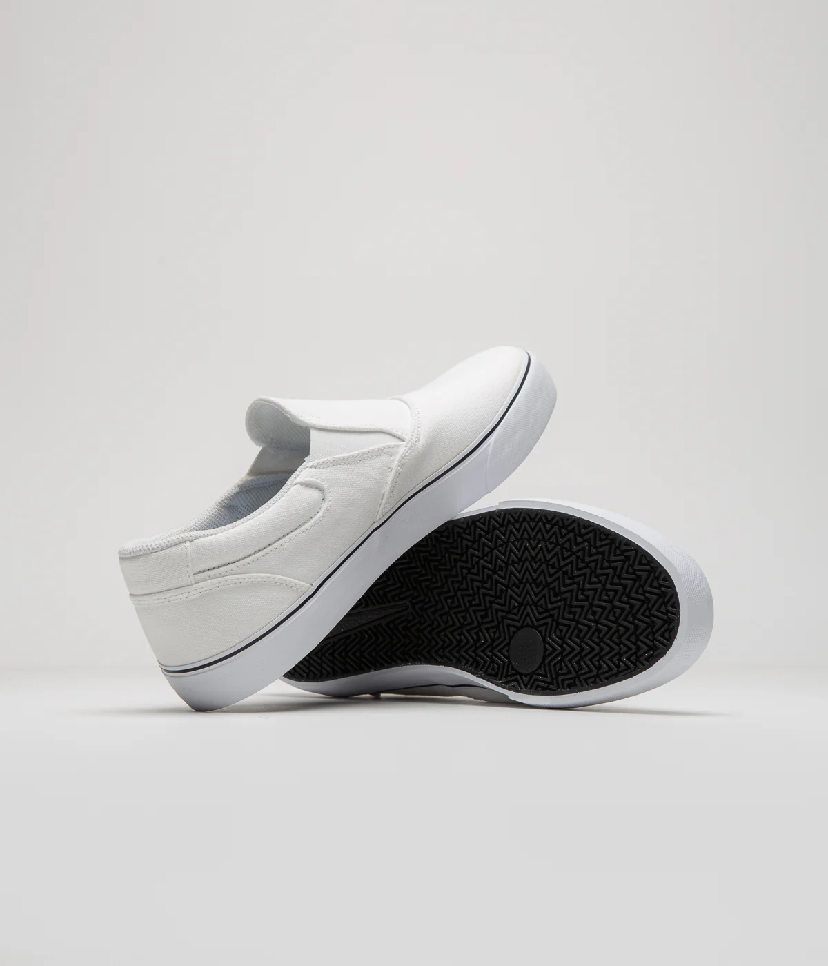 Nike SB Chron 2 Slip Shoes - White / White - White - Black - Image 5