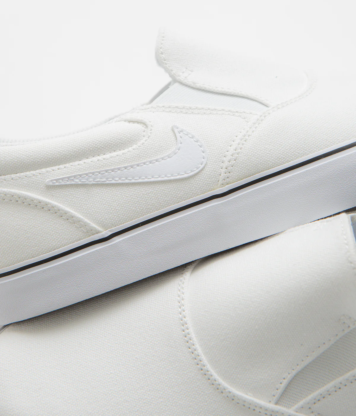 Nike SB Chron 2 Slip Shoes - White / White - White - Black - Image 8