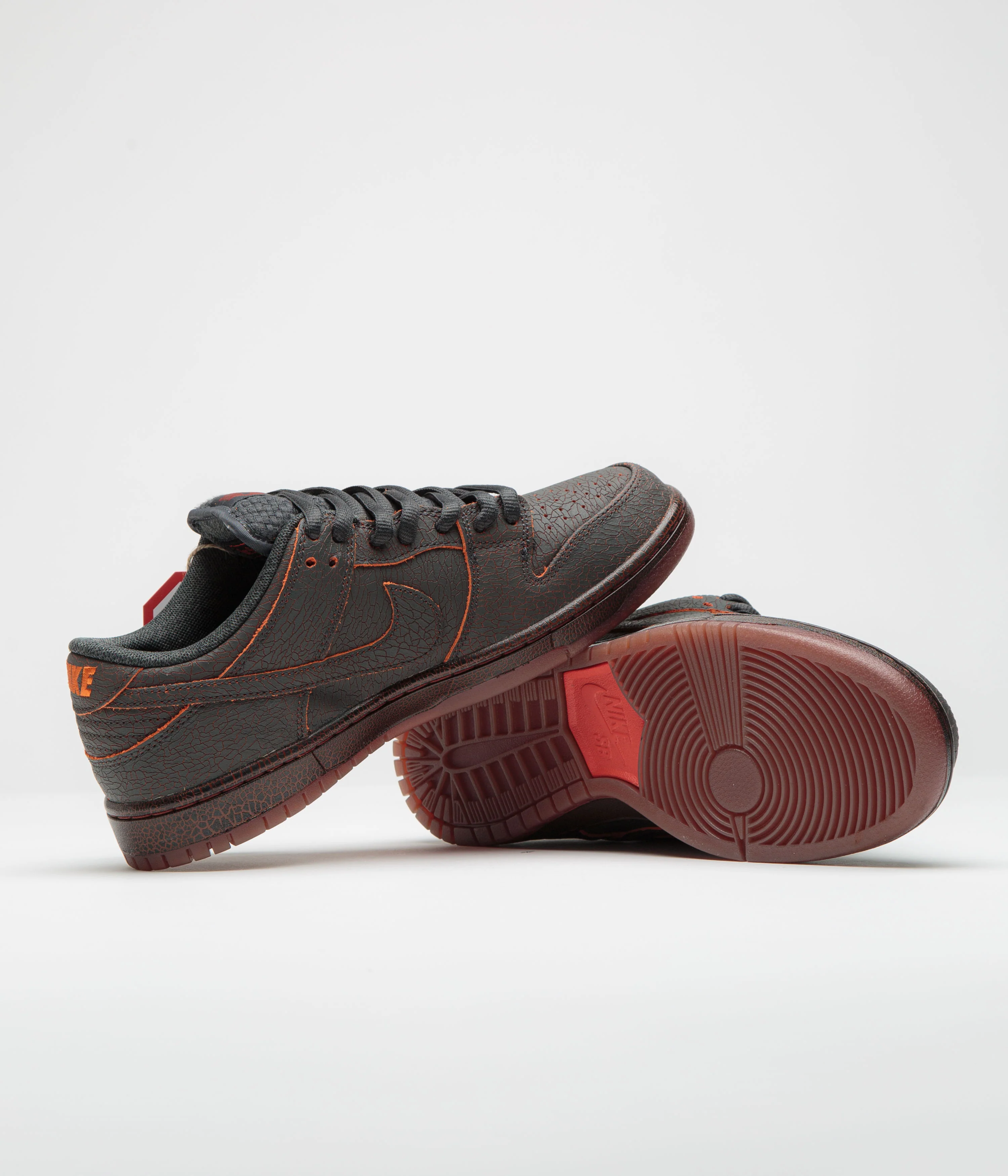 Nike SB Dunk Low Pro Premium 'Krampus' Shoes - Dark Smoke Grey / Campfire Orange - Black - Image 5