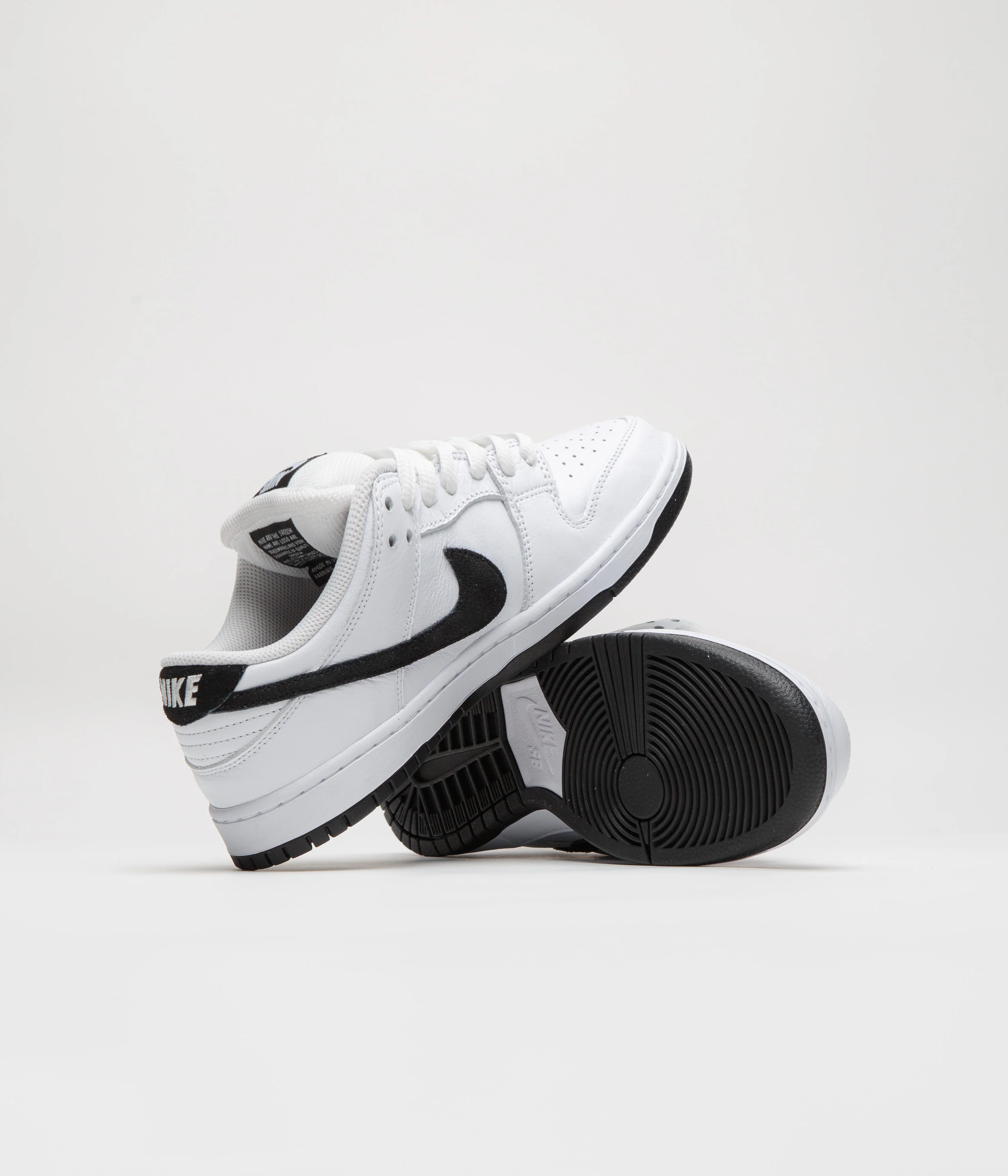 Nike SB Dunk Low Pro Shoes - White / Black - White - Black - Image 5