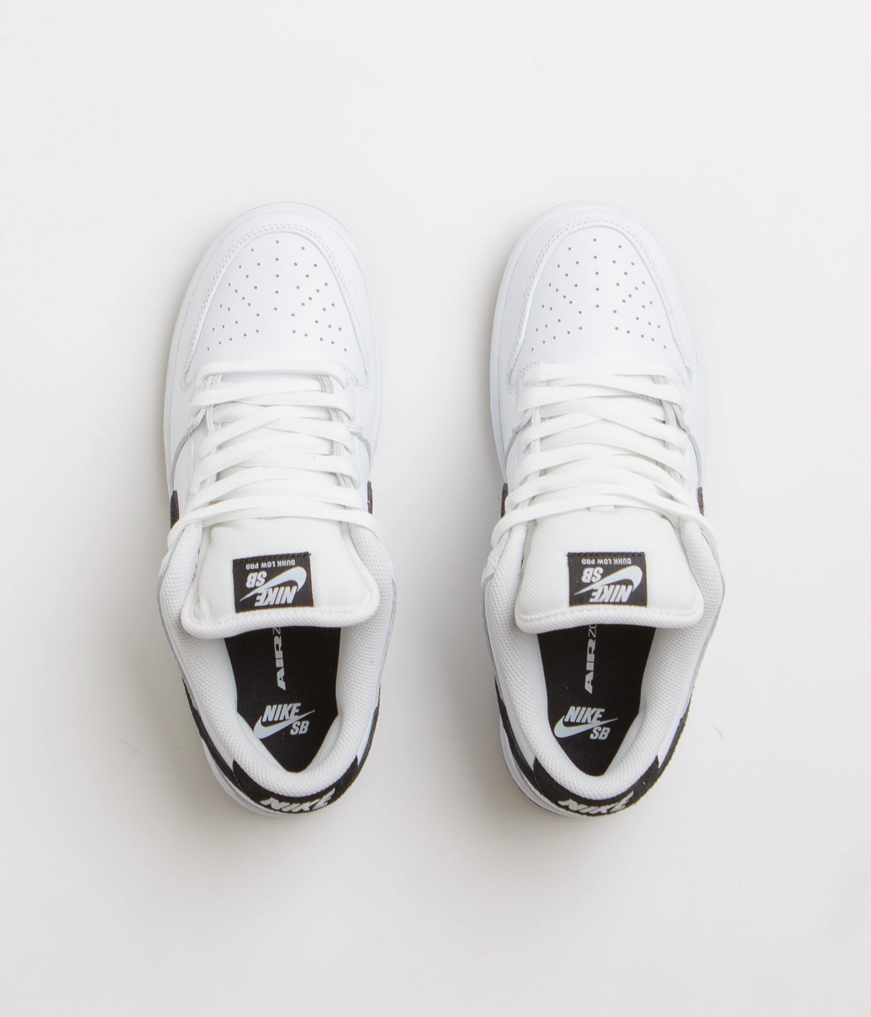 Nike SB Dunk Low Pro Shoes - White / Black - White - Black - Image 7