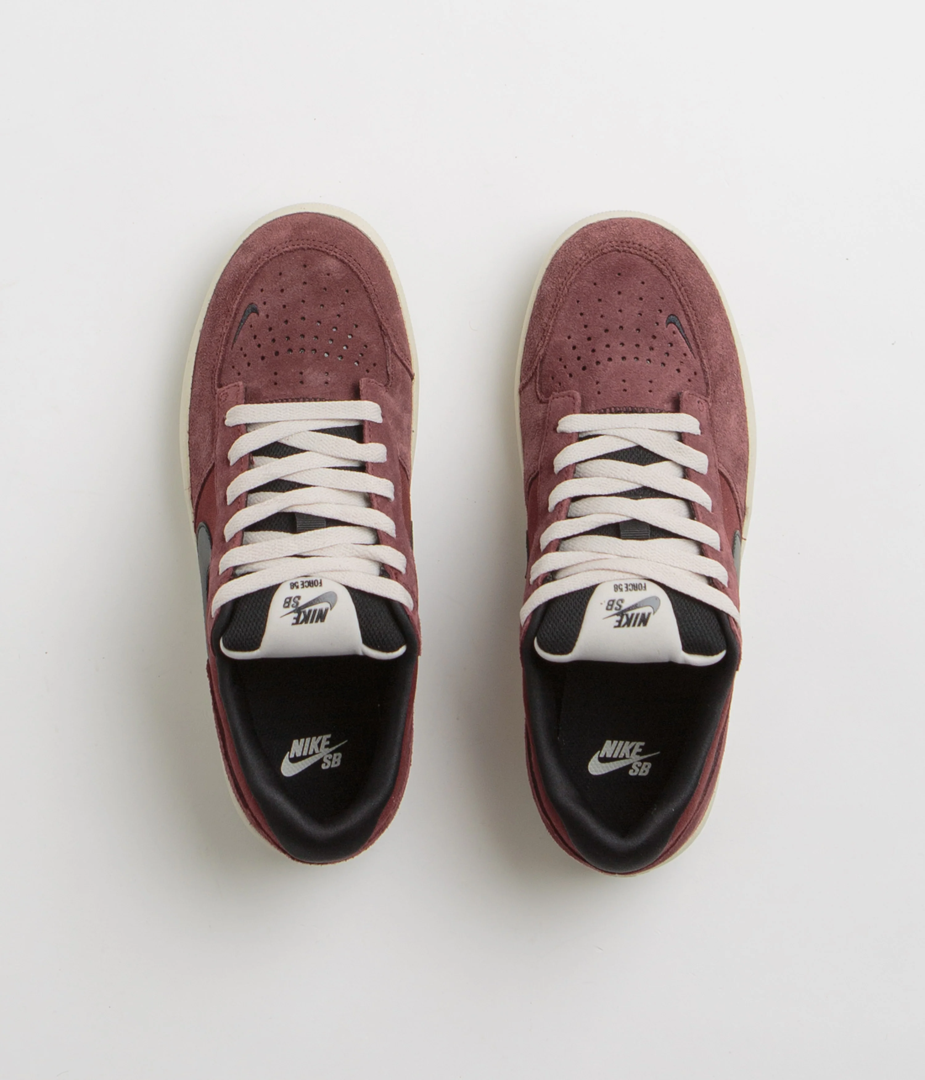 Nike SB Force 58 Shoes - Dark Team Red / Black - Black - Light Orewood Brown - Image 6