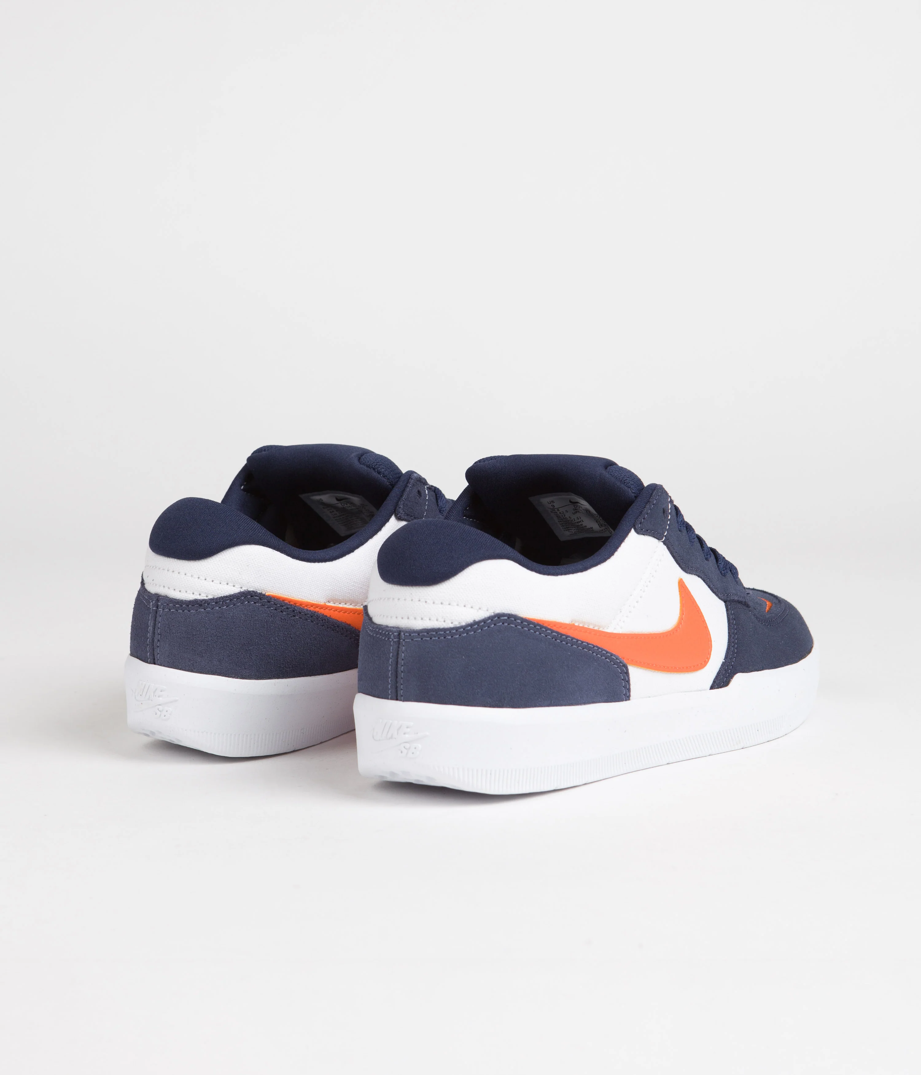 Nike SB Force 58 Shoes - Midnight Navy / Safety Orange - White - Image 4