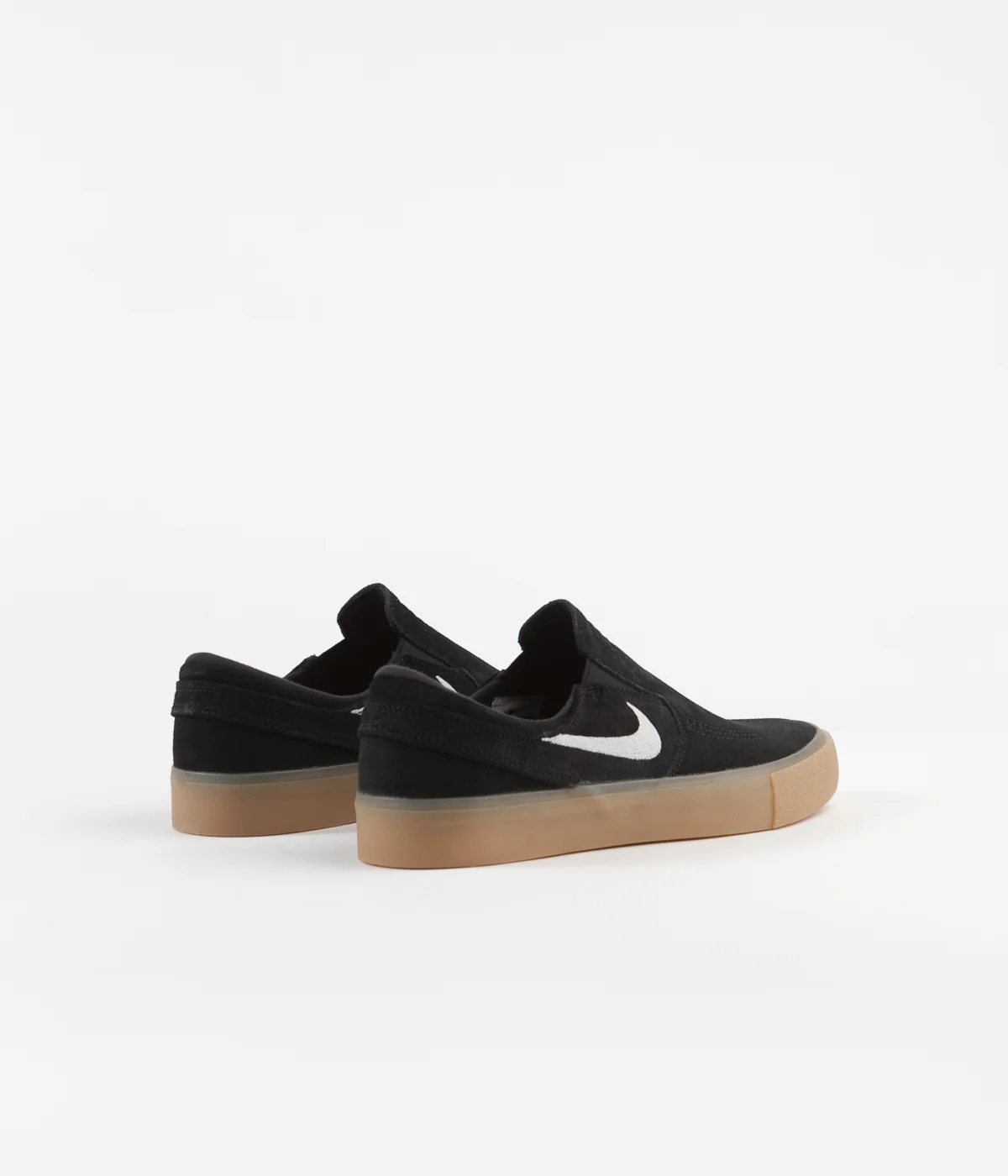 Nike SB Janoski Slip On Remastered Shoes - Black / White - Black - Gum Light Brown - Image 4