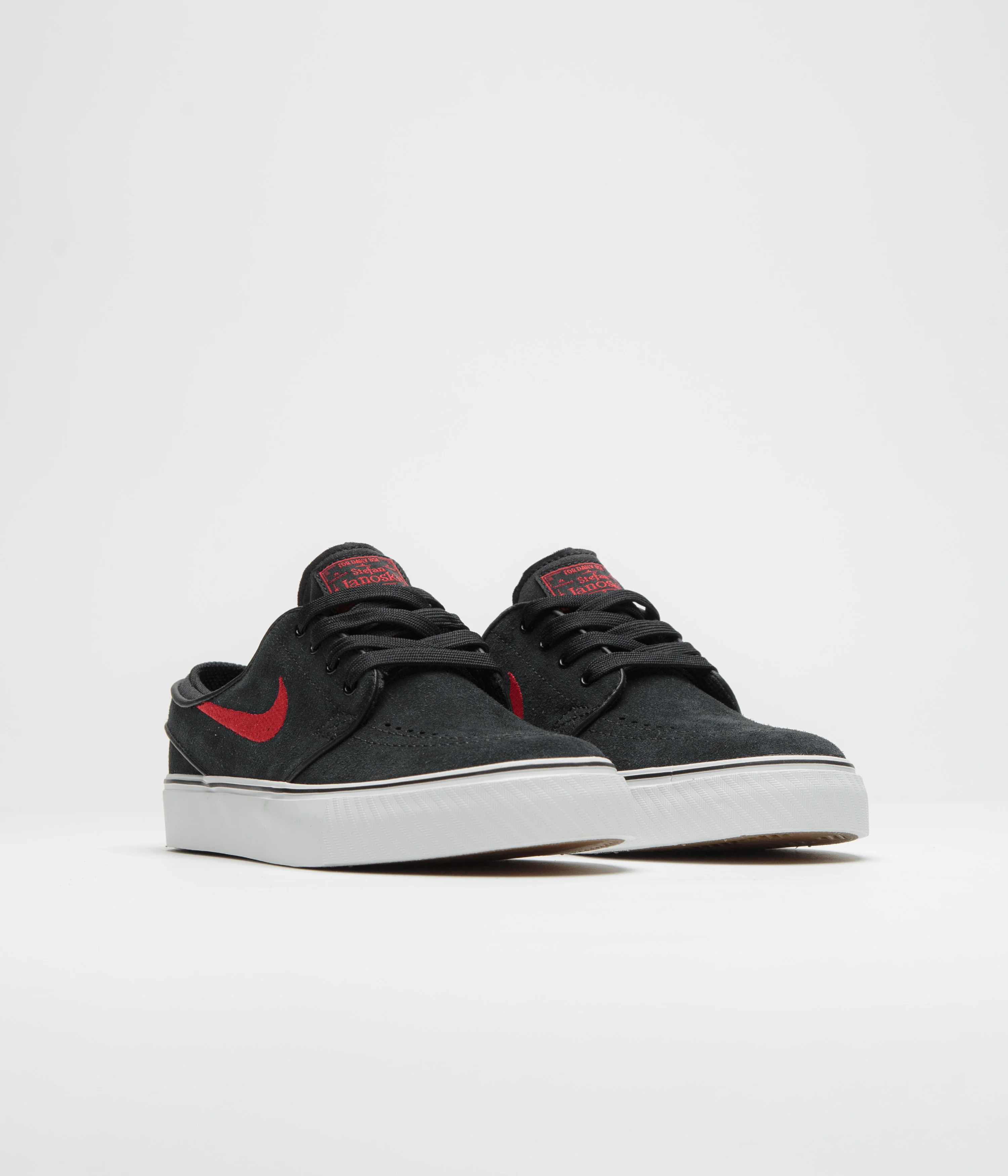 Nike SB Kids Stefan Janoski Shoes - Black / University Red - Black - Summit White - Image 3