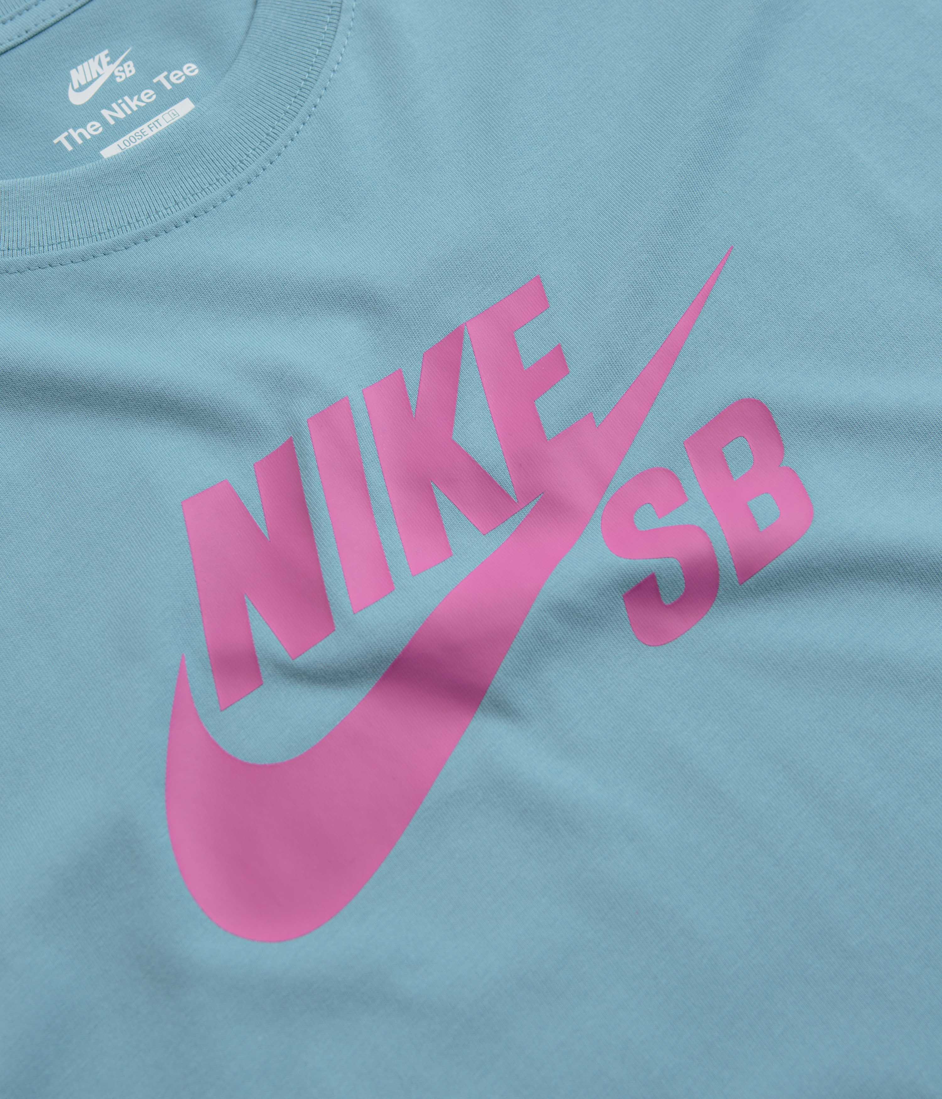 Nike SB Large Logo T-Shirt - Denim Turquoise - Image 2