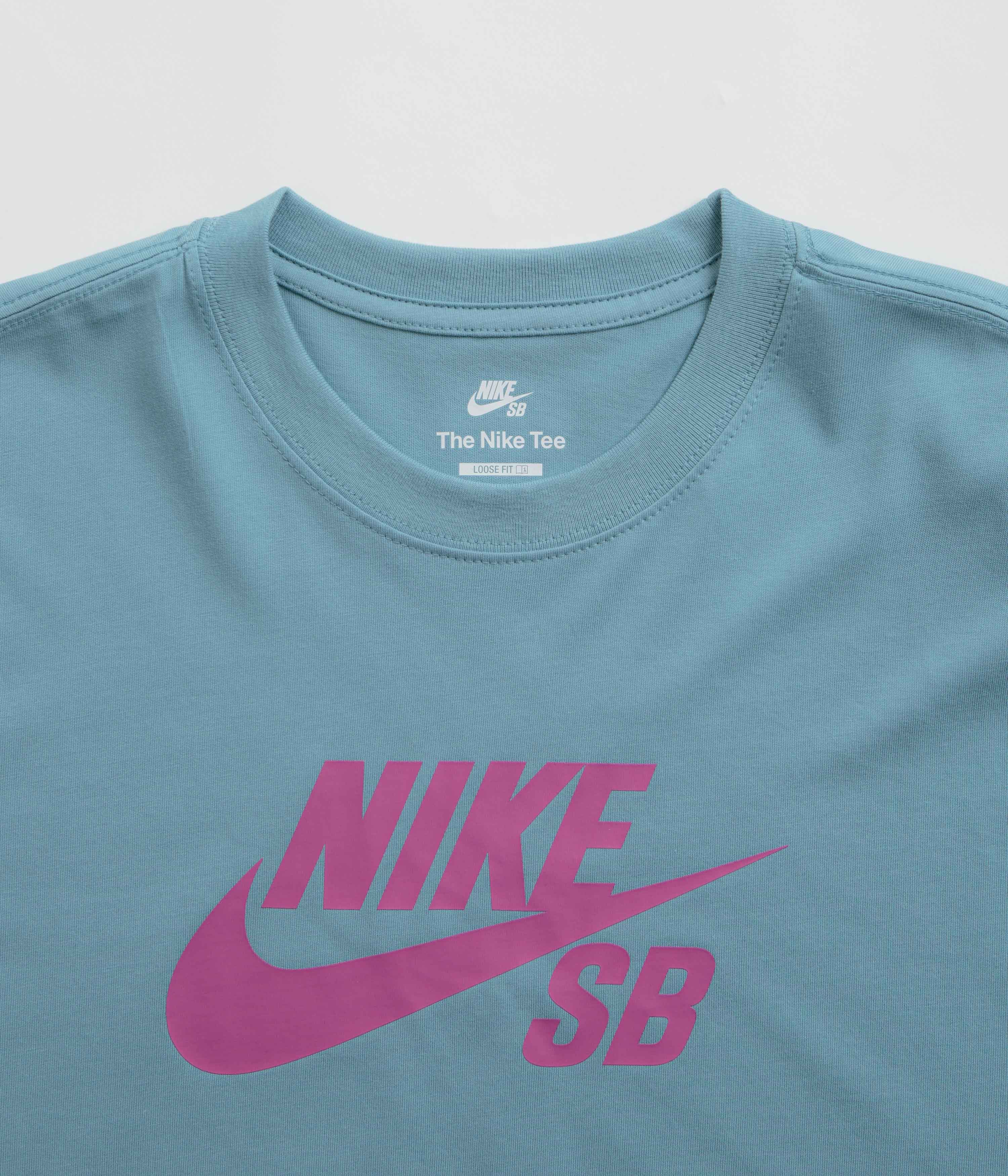 Nike SB Large Logo T-Shirt - Denim Turquoise - Image 3