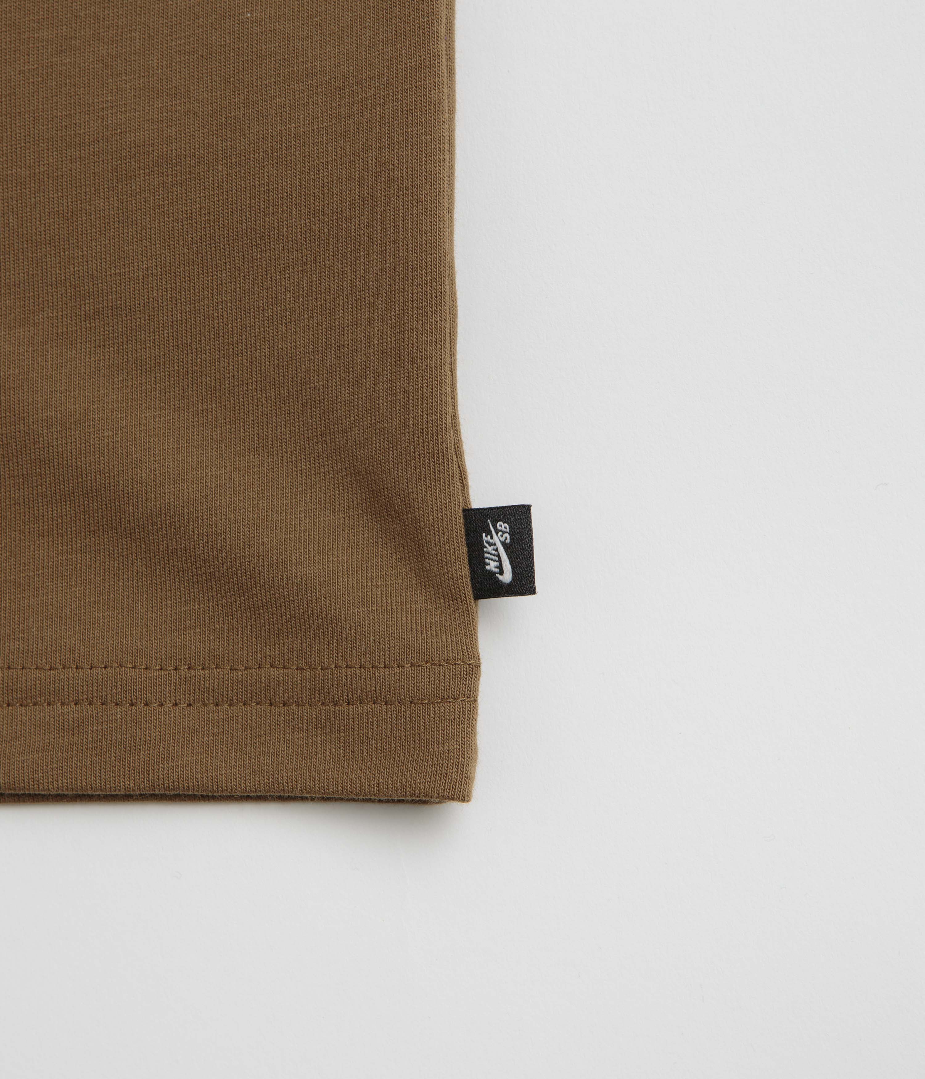 Nike SB Logo T-Shirt - Mosswood Brown - Image 4