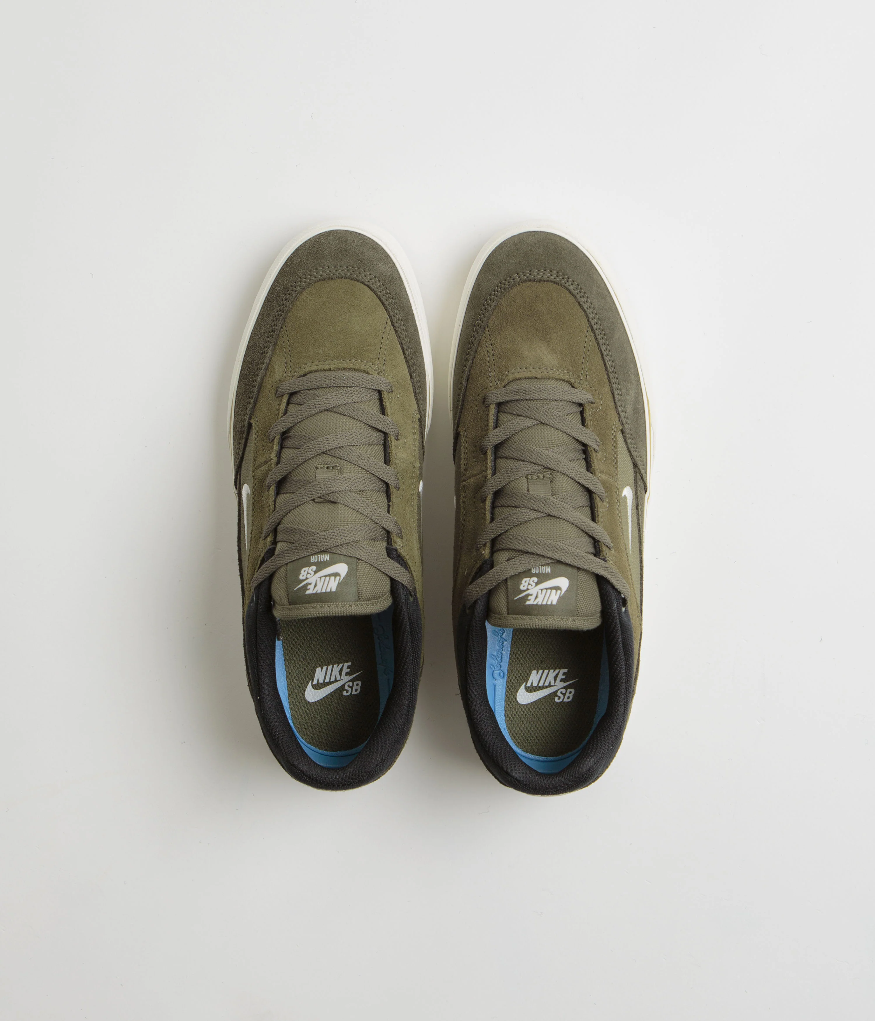 Nike SB Malor Shoes - Medium Olive / Sail - Cargo Khaki - Black - Image 7