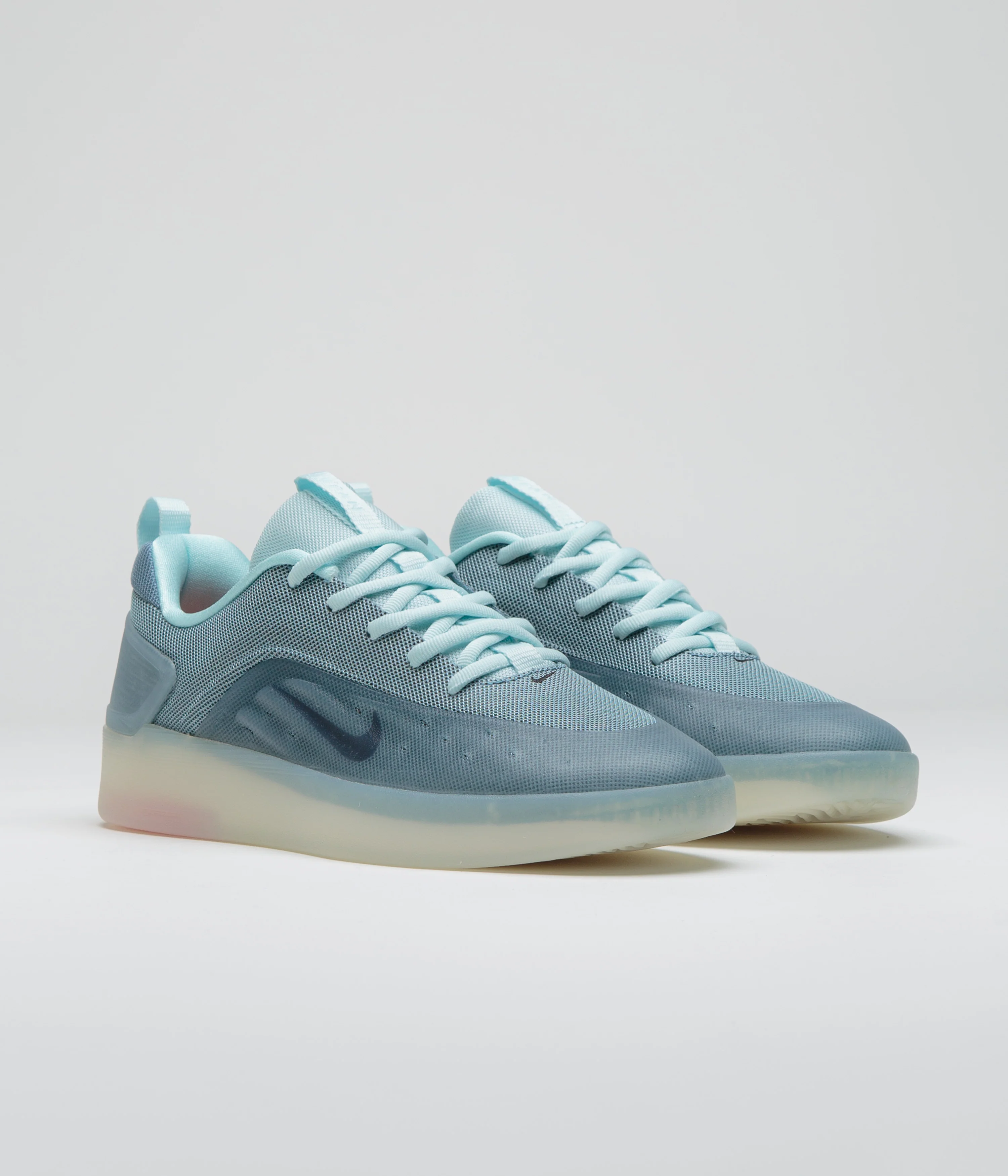 Nike SB Nyjah 4 Shoes - Glacier Blue / Black - Smokey Blue - Sail - Image 2