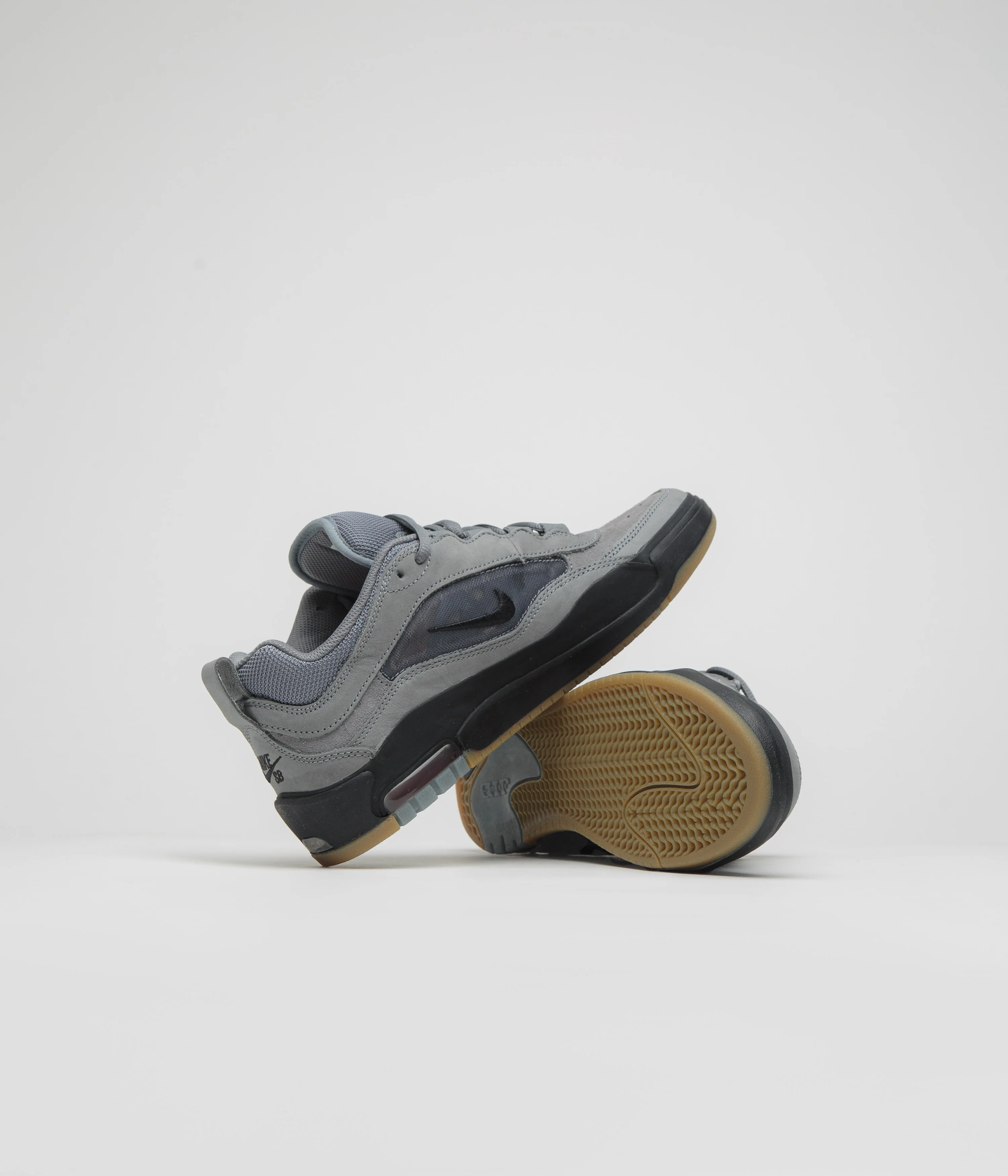 Nike SB Orange Label Air Max Ishod Shoes - Cool Grey / Black - Cool Grey - Dark Grey - Image 5