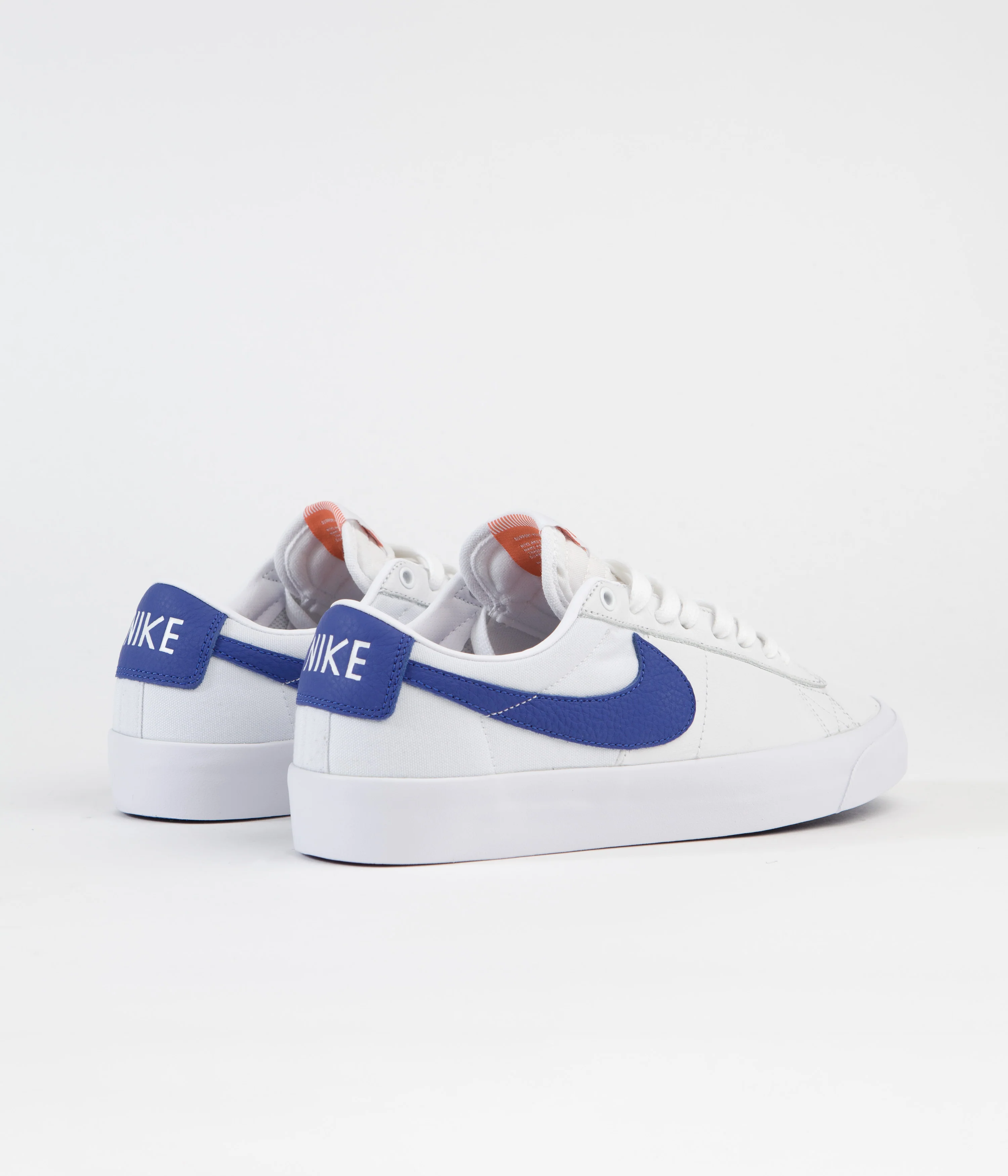 Nike SB Orange Label Blazer Low Pro GT Shoes - White / Varsity Royal - White - Varsity Royal - Image 4
