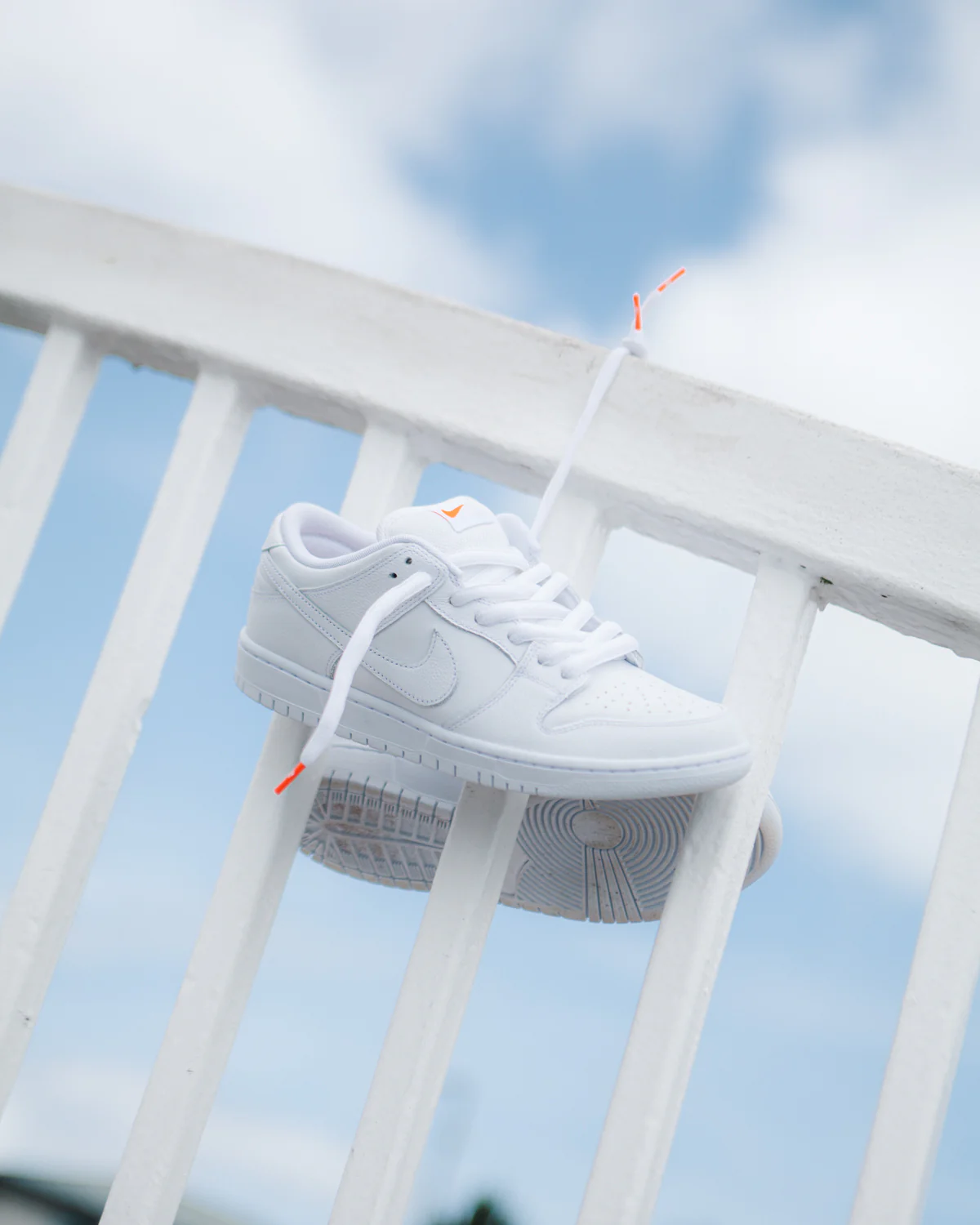 Nike SB Orange Label Dunk Low Pro Shoes - White / White - White - White - Image 2