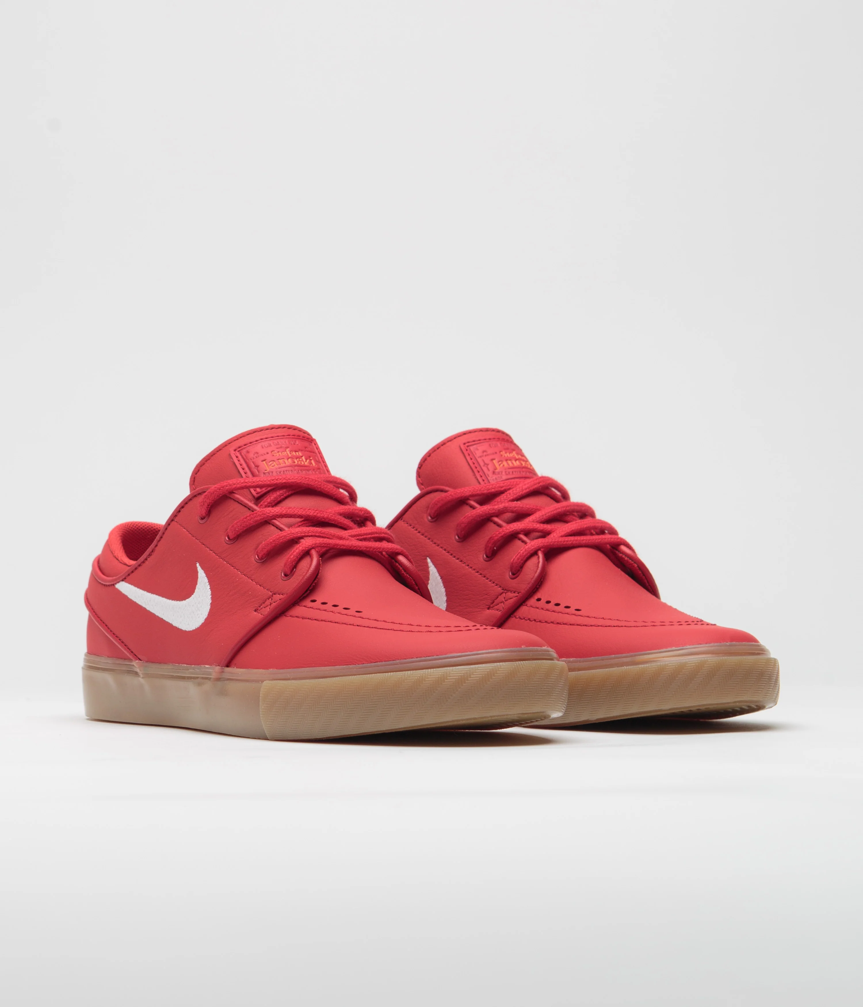 Nike SB Orange Label Janoski Shoes - University Red / White - University Red - Image 2