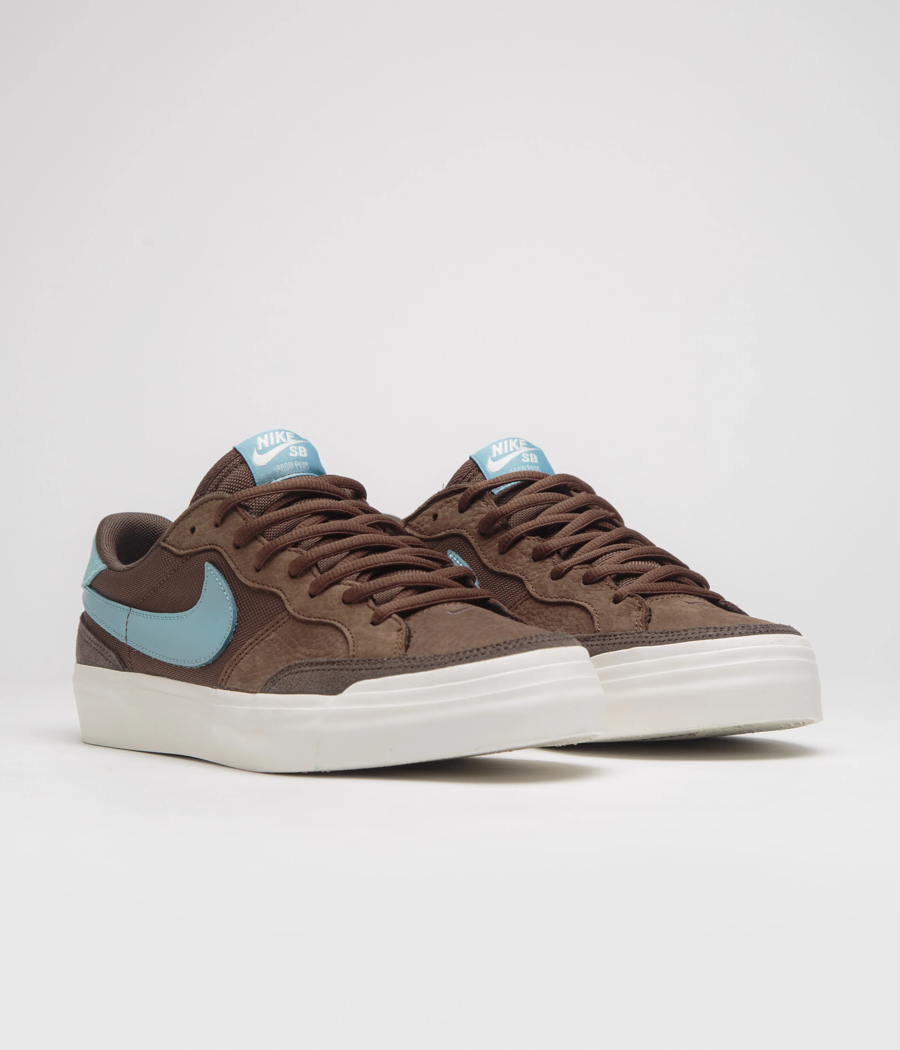 Nike SB Pogo Plus Shoes - Cacao Wow / Denim Turquoise - Baroque Brown - Sail - Image 2