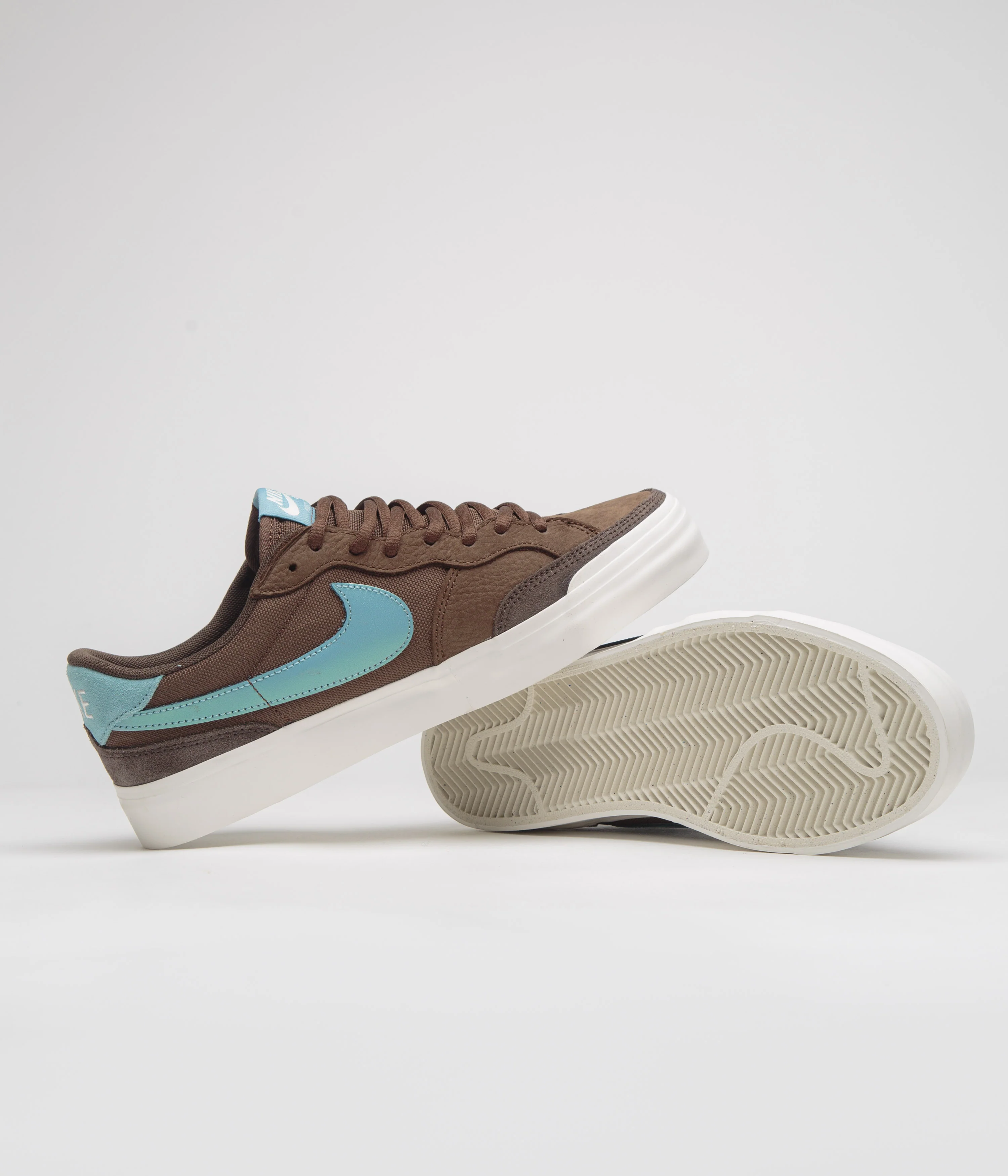 Nike SB Pogo Plus Shoes - Cacao Wow / Denim Turquoise - Baroque Brown - Sail - Image 5