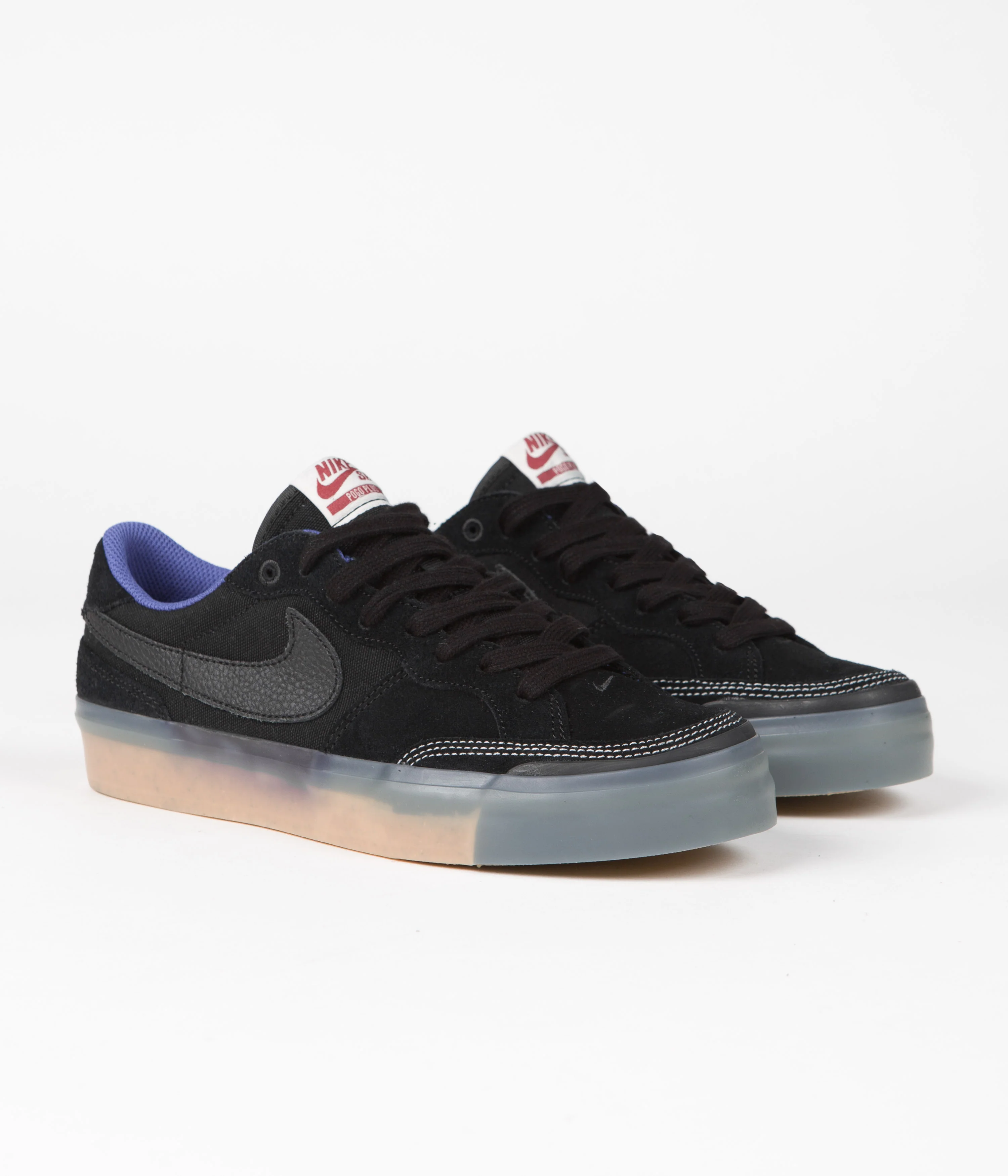 Nike SB Pogo Premium Shoes - Black / Black - Hyper Royal - Gum Light Brown - Image 2