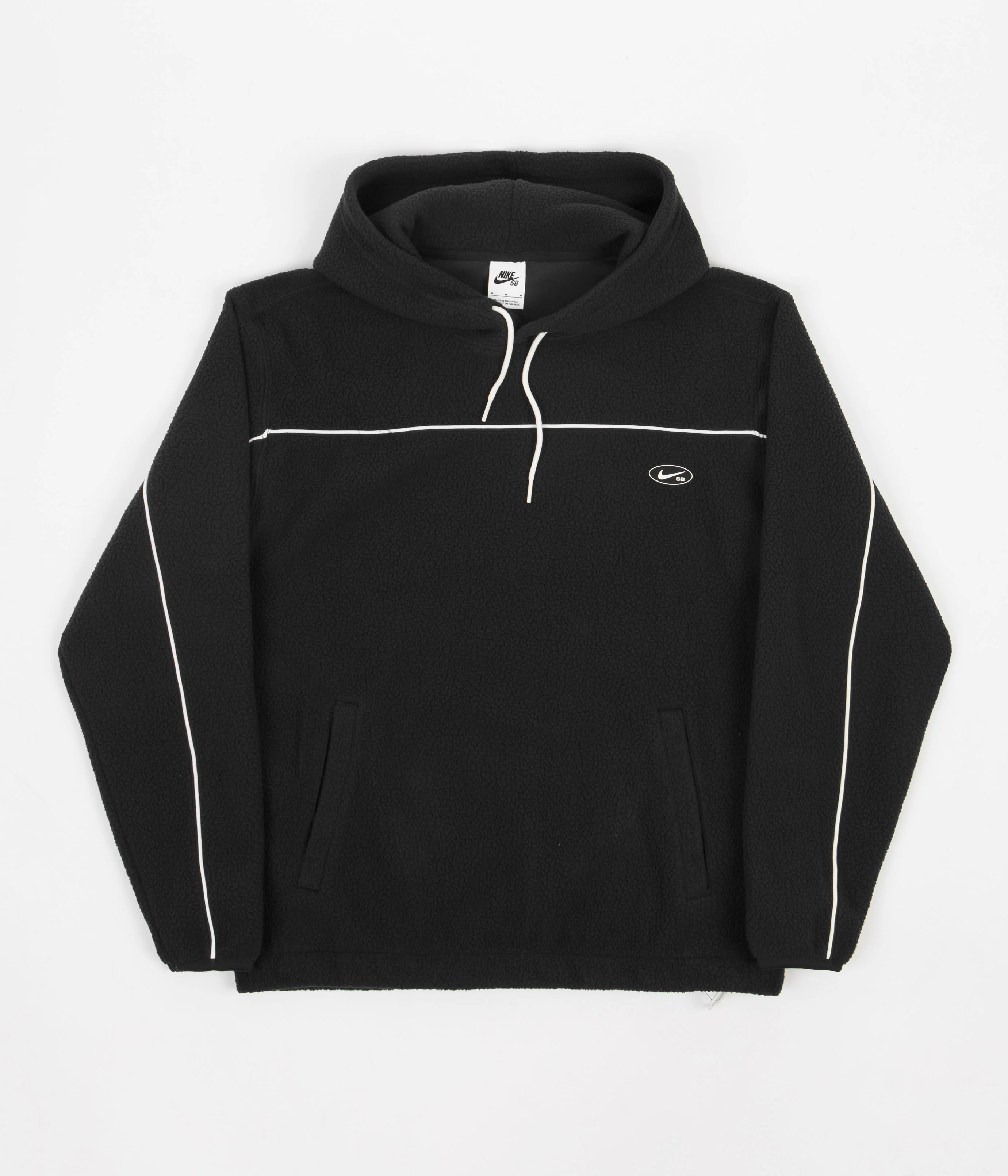 Nike SB Sherpa Fleece Hoodie - Black / Sail / Sail - Image 5