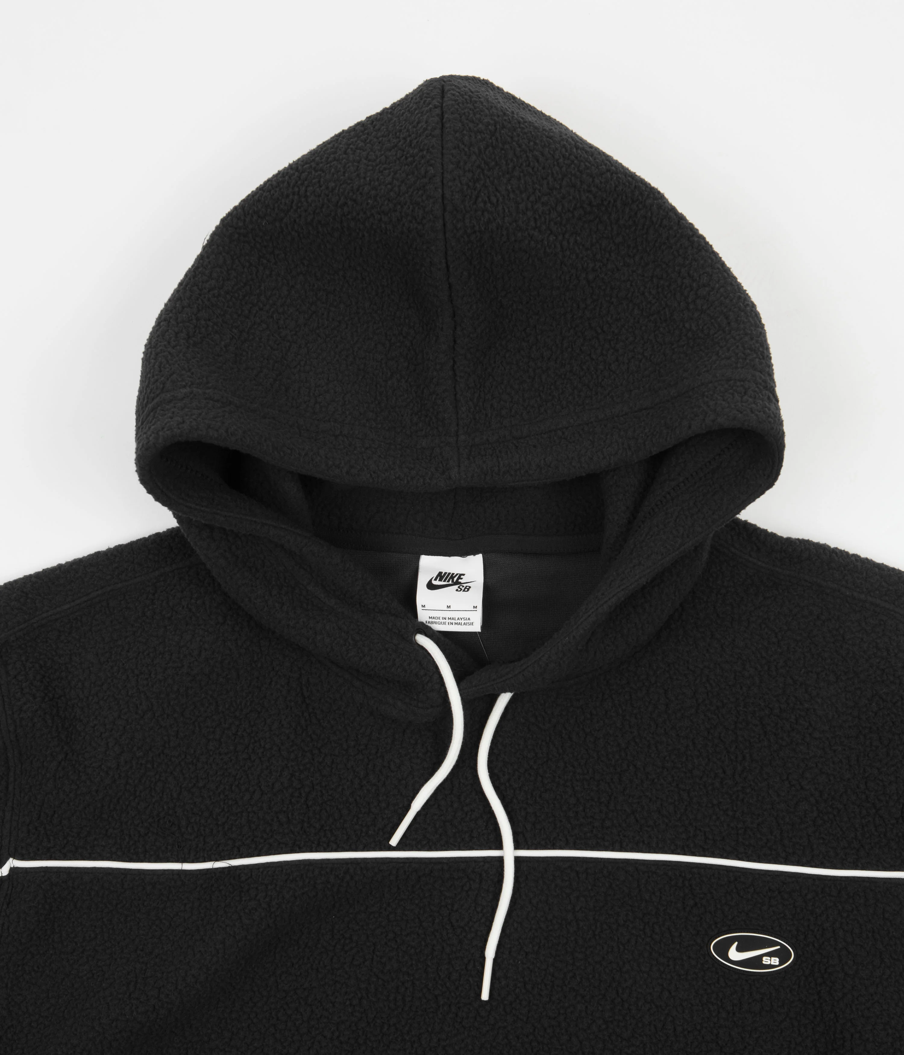 Nike SB Sherpa Fleece Hoodie - Black / Sail / Sail - Image 8