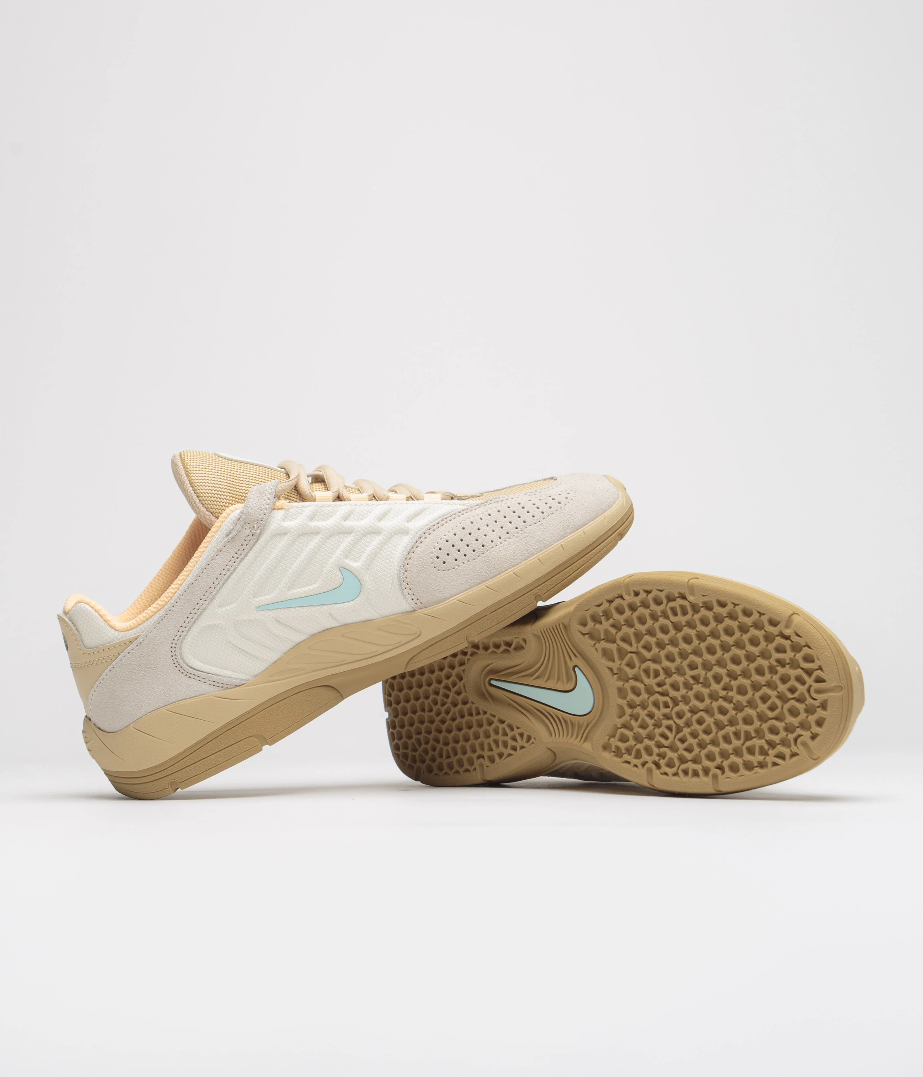 Nike SB Vertebrae TE Shoes - Coconut Milk / Jade Ice - Sesame - Gold - Image 6