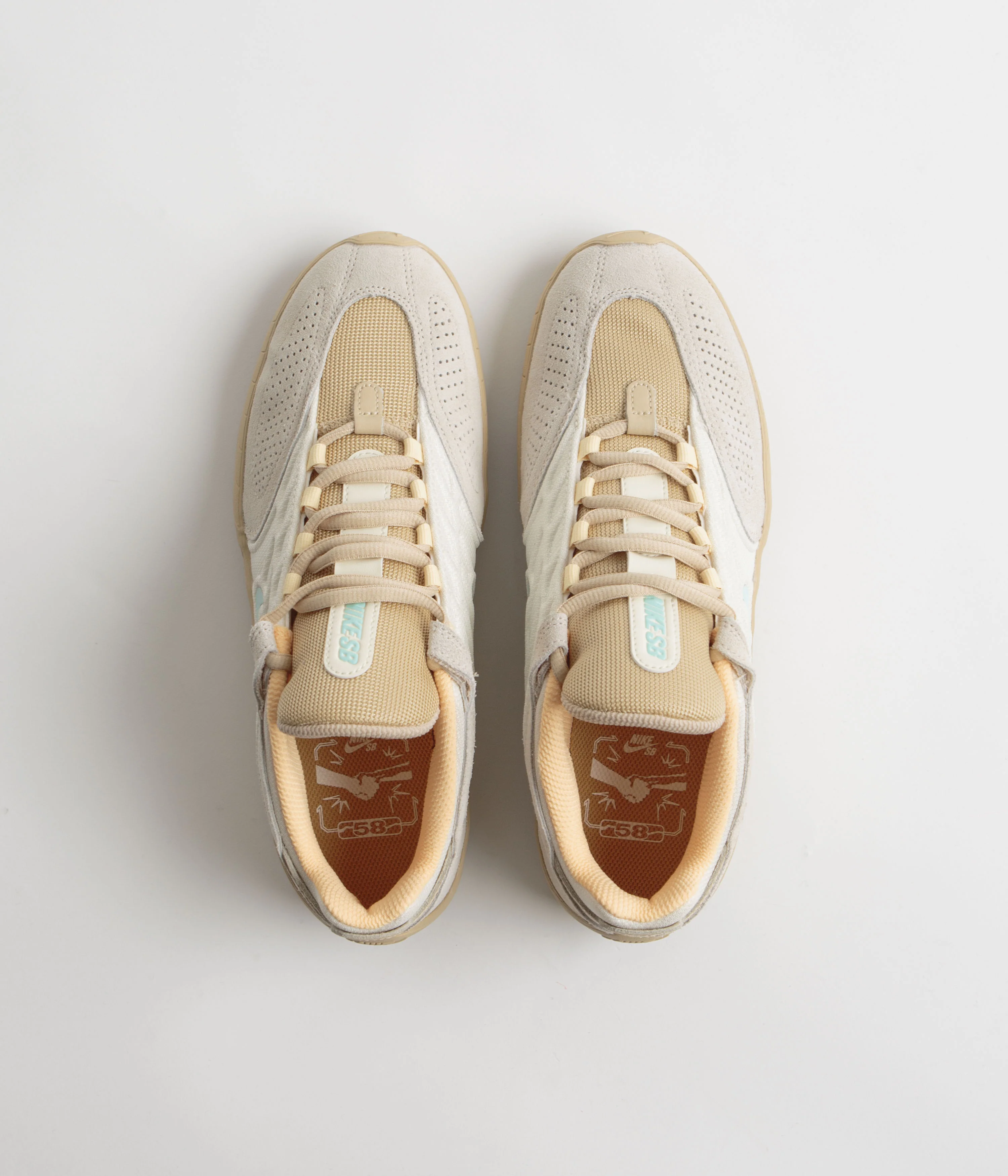 Nike SB Vertebrae TE Shoes - Coconut Milk / Jade Ice - Sesame - Gold - Image 8
