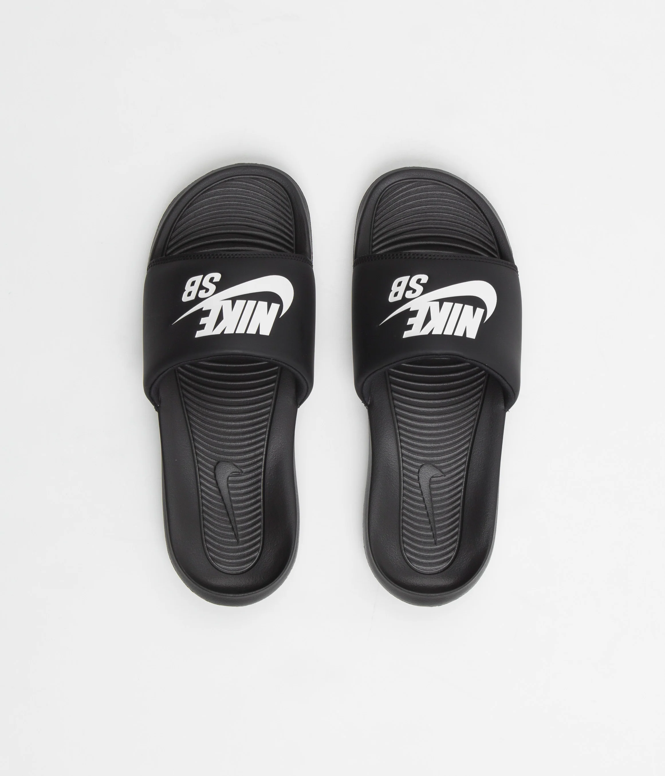 Nike SB Victori One Slides - Black / White - Black - Image 8