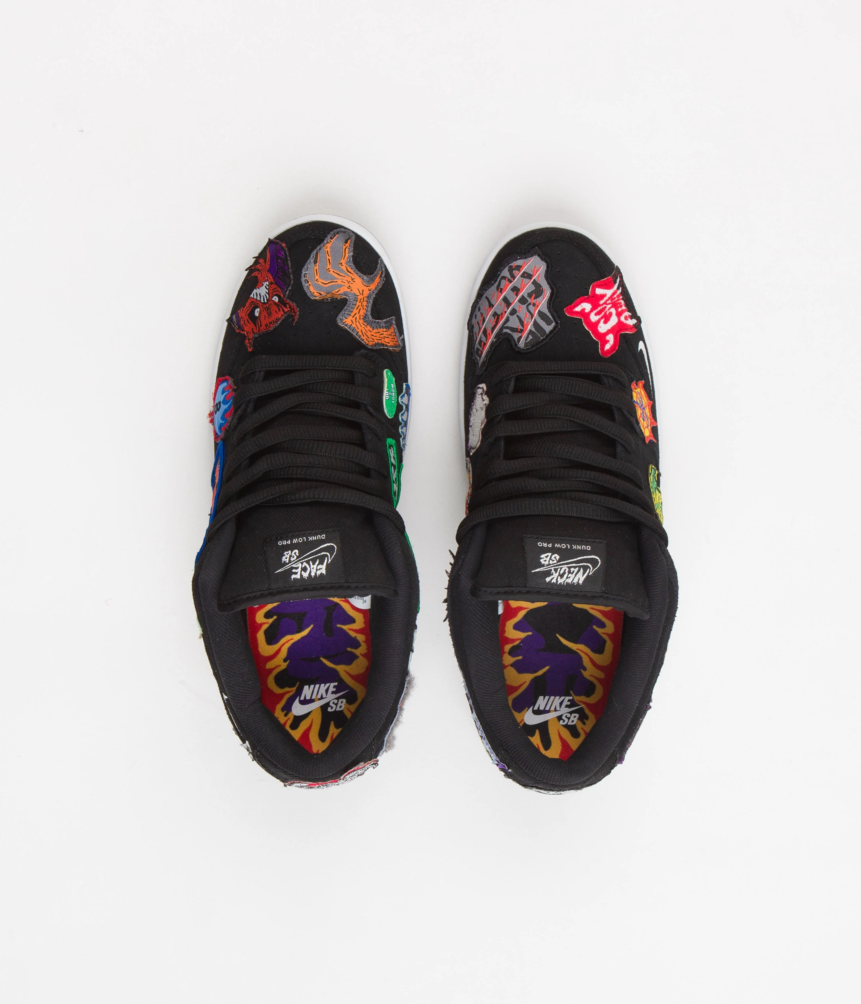 Nike SB x Neckface Dunk Low Pro Shoes - Black / White - Multicolour - Image 8